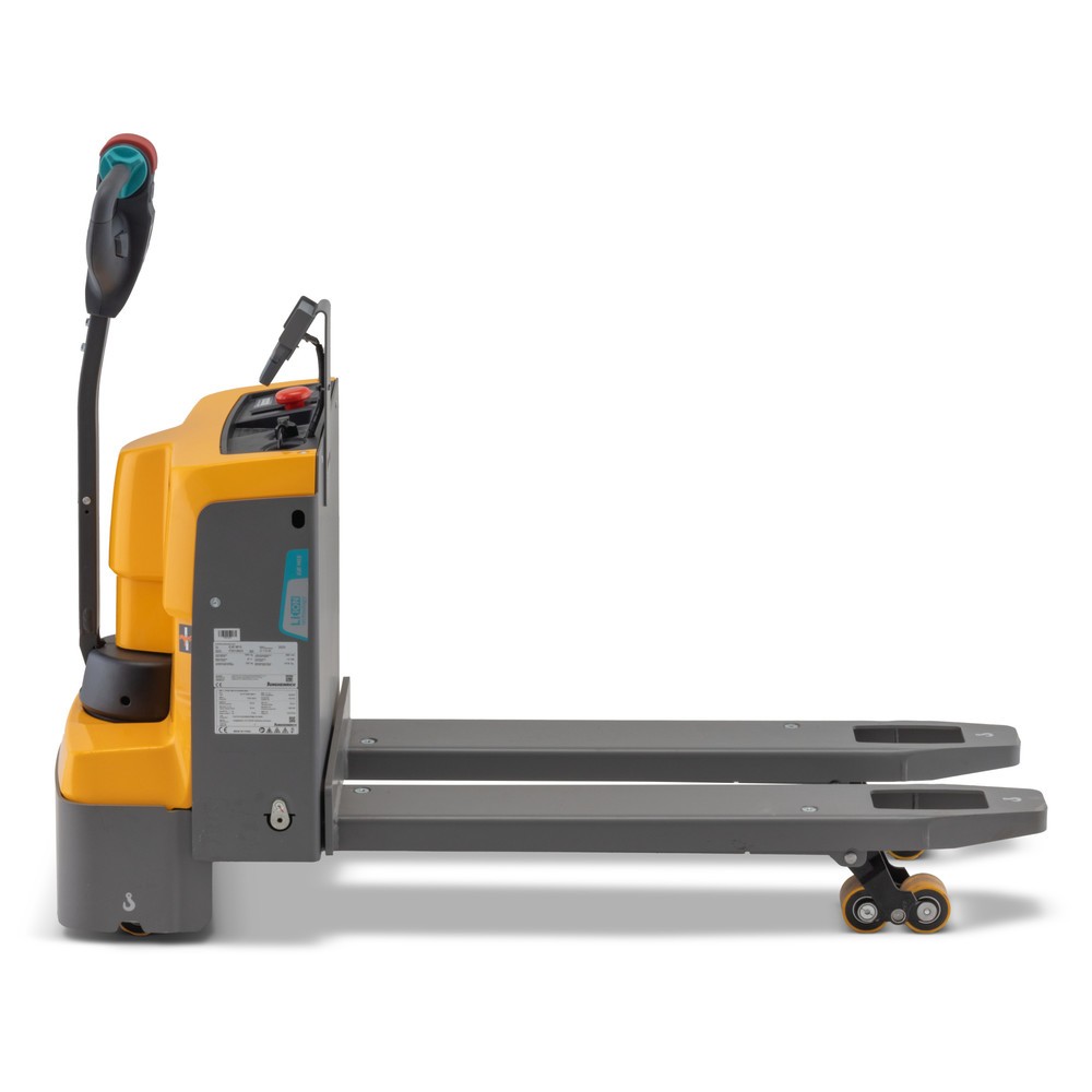 Jungheinrich EJE M13 electric pallet truck with scales. capacity 1.300 kg. lithium-ion