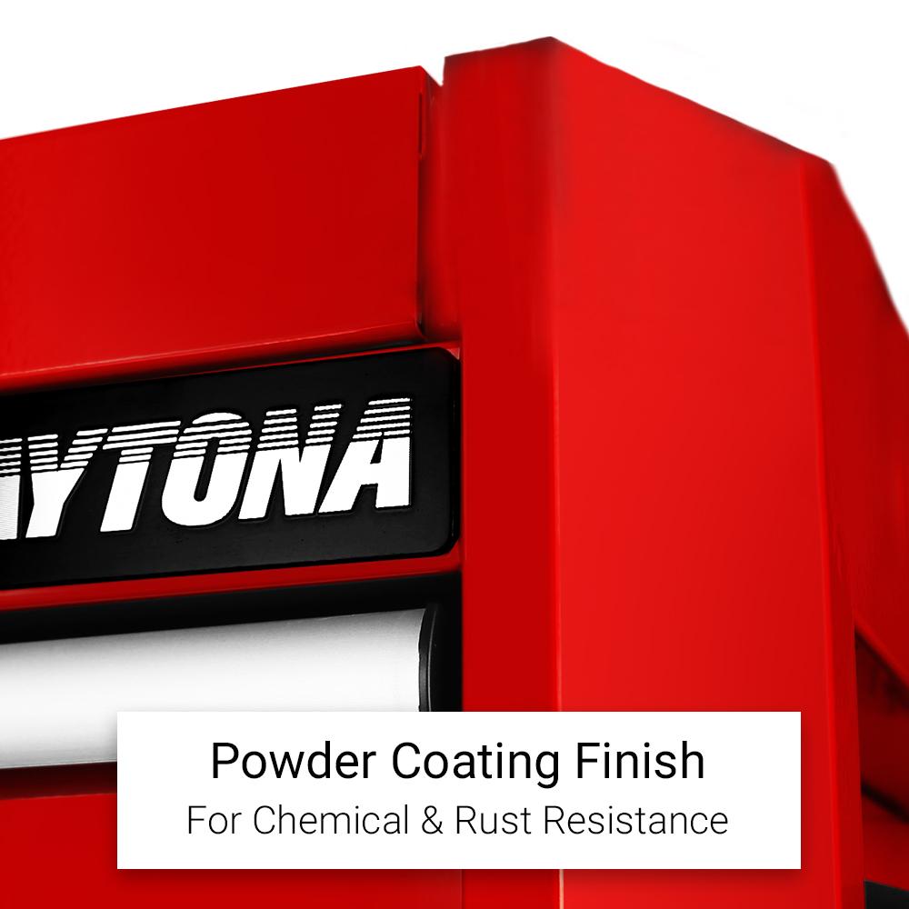 Daytona 655 Piece  Mechanical Tool Set with 43 12 Drawer Red Roller Cabinet