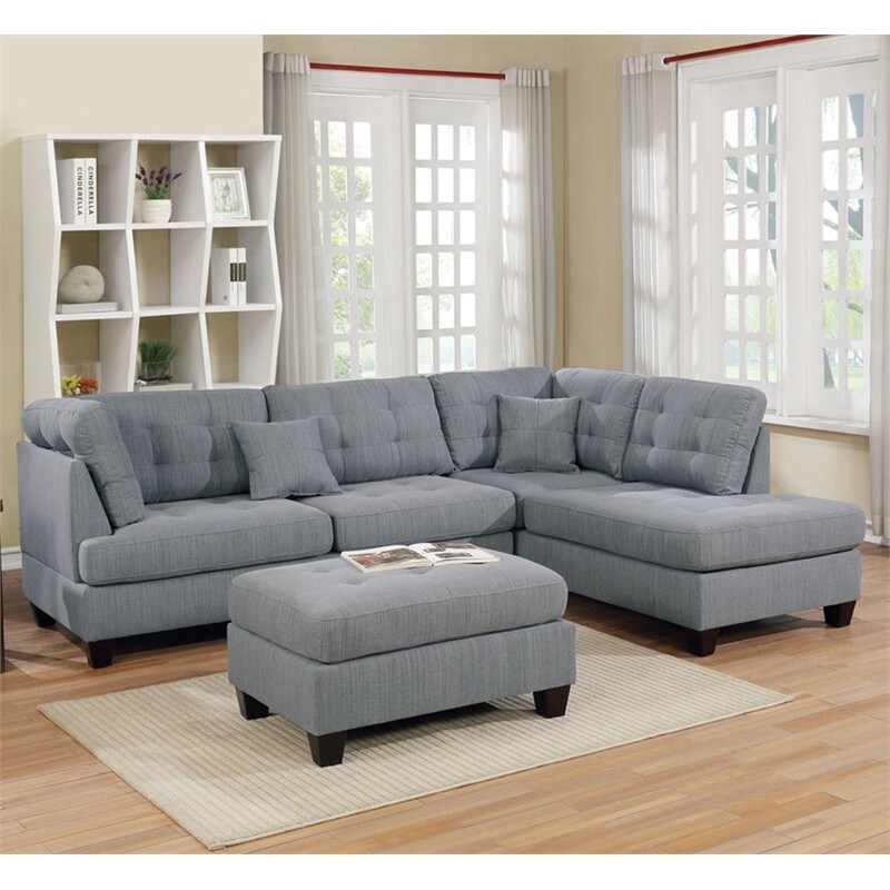 Thomasville Tisdale Fabric Sectional with Storage Ottoman