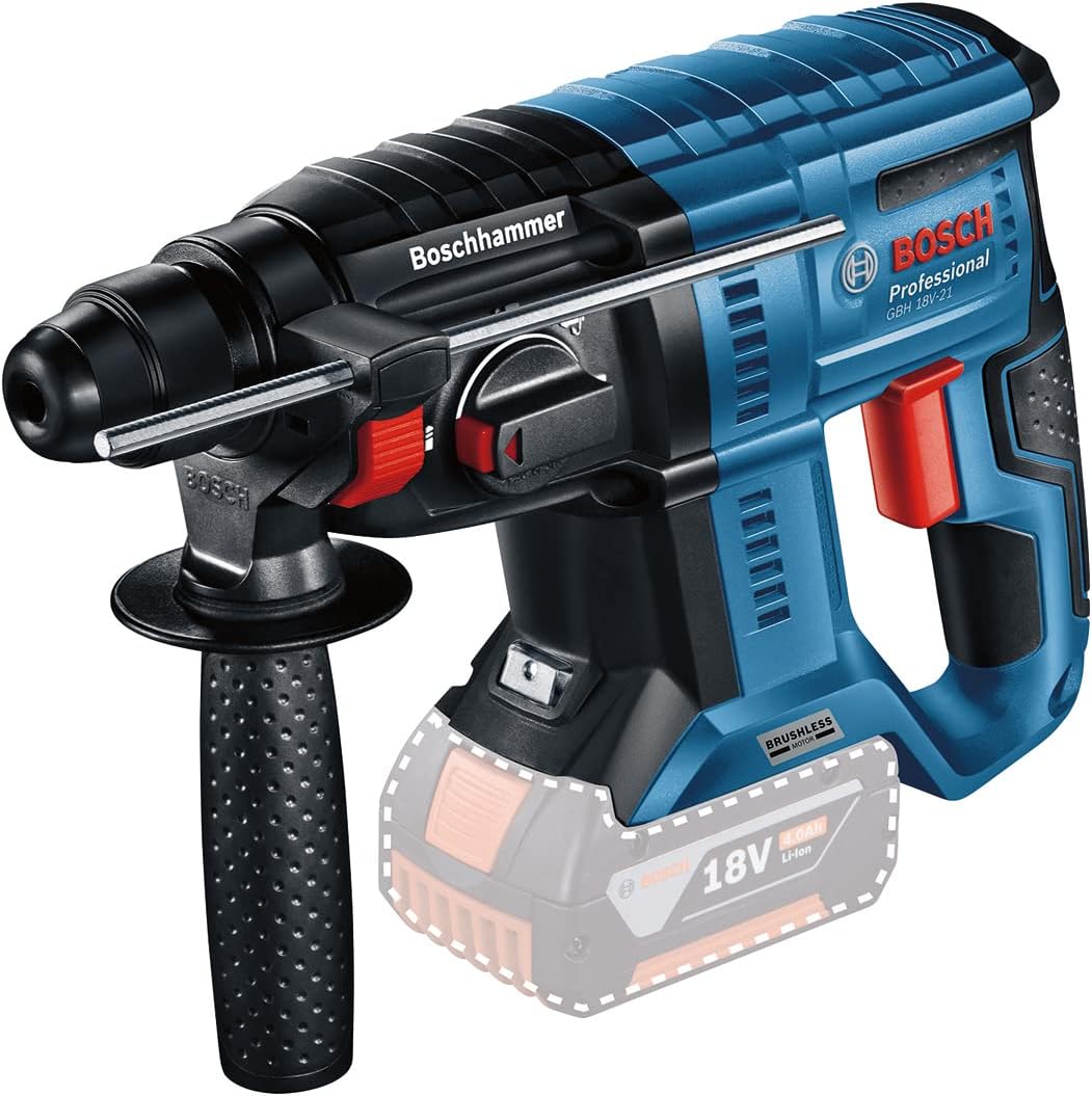 Bosch Professional 18V System Combo Kit: GSB 18V-45 + GBH 18V-21 + GWS 18V-7