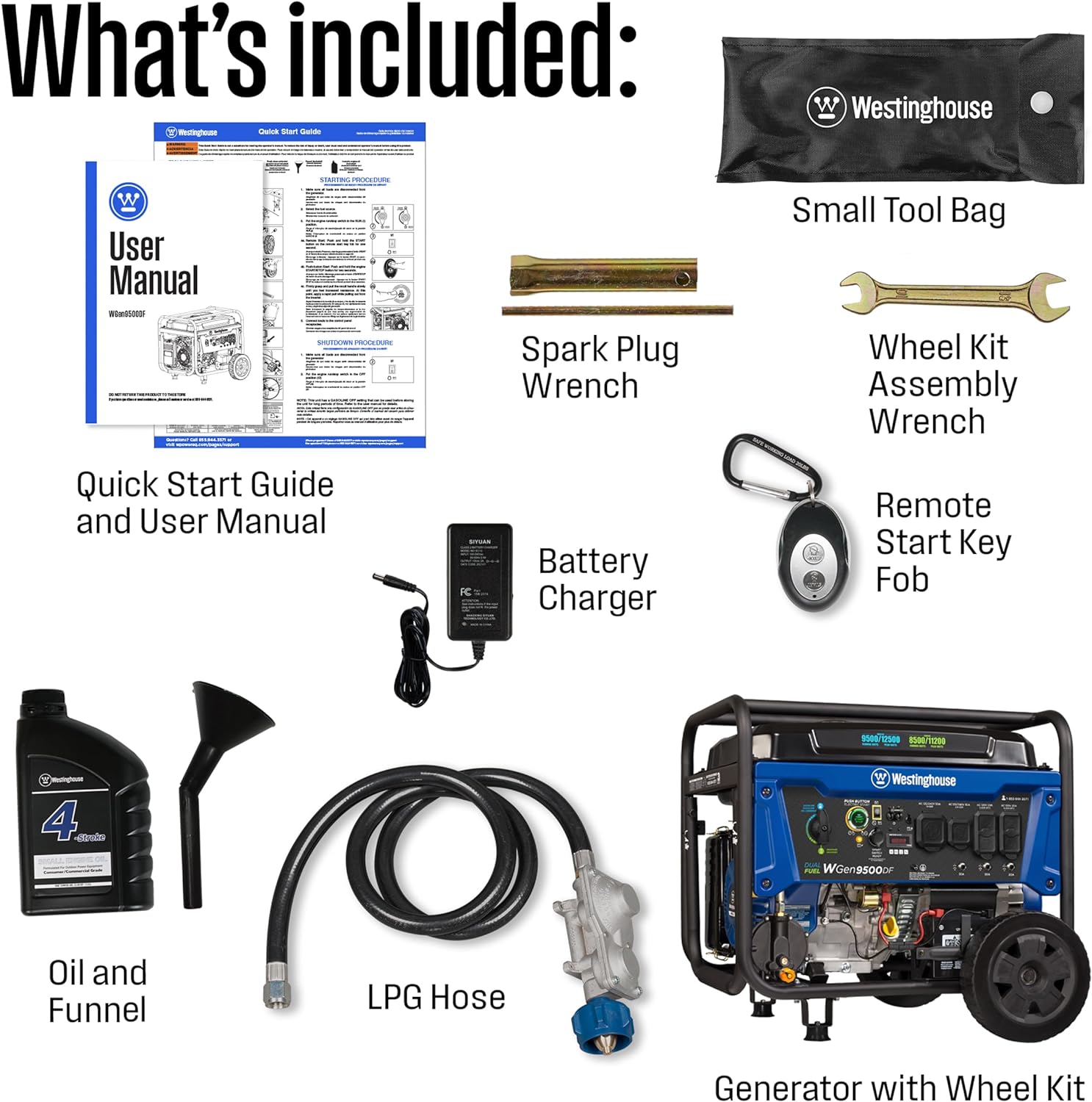 Westinghouse 12500 Watt Dual Fuel Home Backup Portable Generator