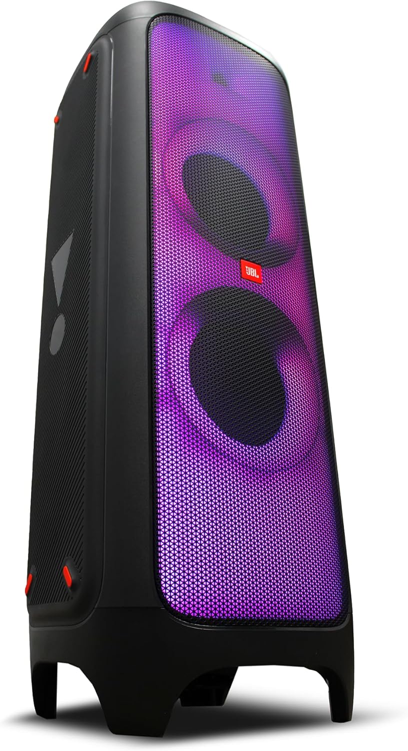 JBL PartyBox 1000 High Power 1100W Wireless Bluetooth Speaker (JBLPARTYBOX1000) + AUX Cable + Microfiber Cloth