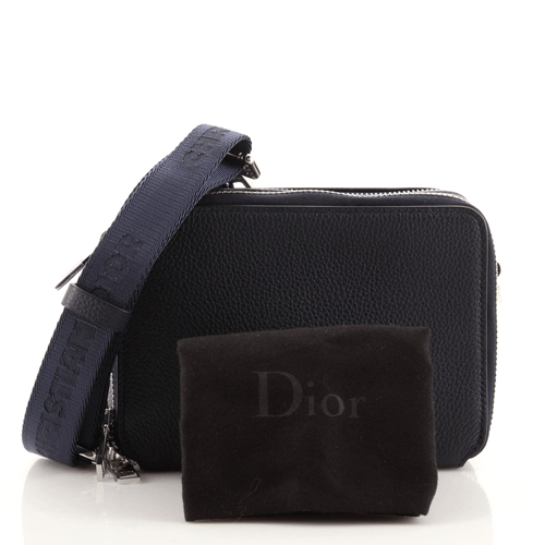 Christian Dior Air Jordan Double Zip Crossbody Pouch Printed Leather