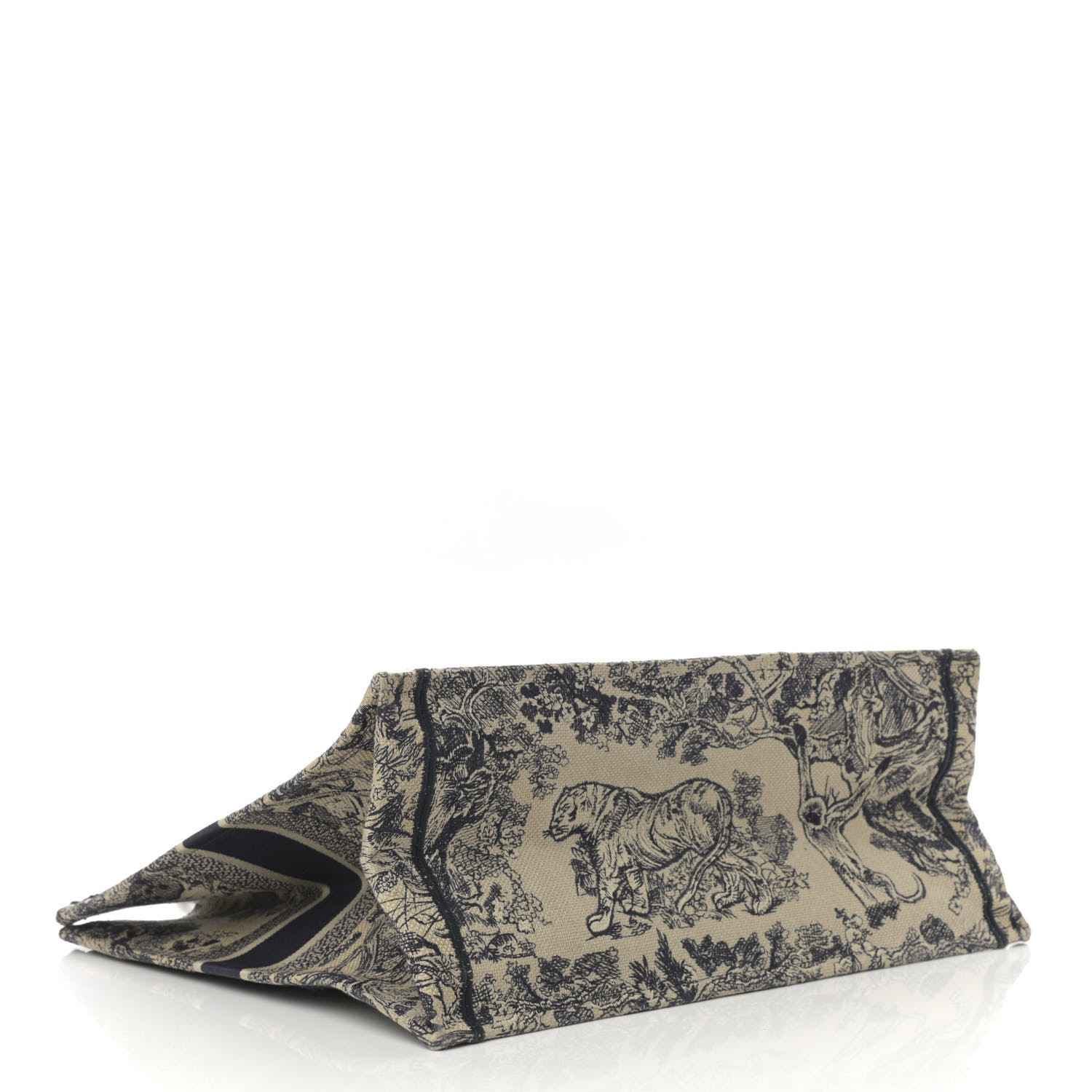 CHRISTIAN DIOR Canvas Embroidered Large Dioriviera Toile De Jouy Book Tote Blue