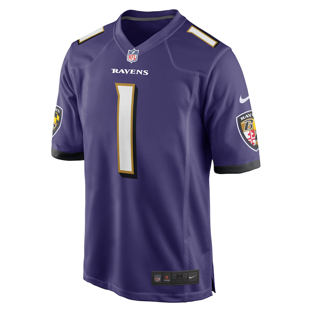 Youth Baltimore Ravens Zay Flowers Game Jersey - Purple