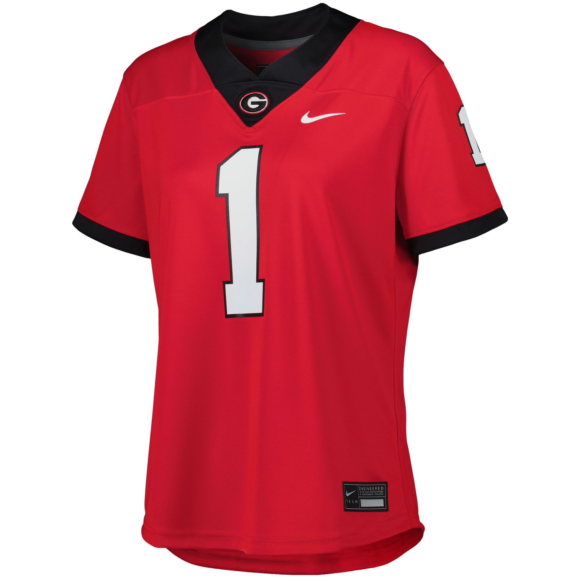 Women's Nike #1 Red Georgia Bulldogs Game Jersey