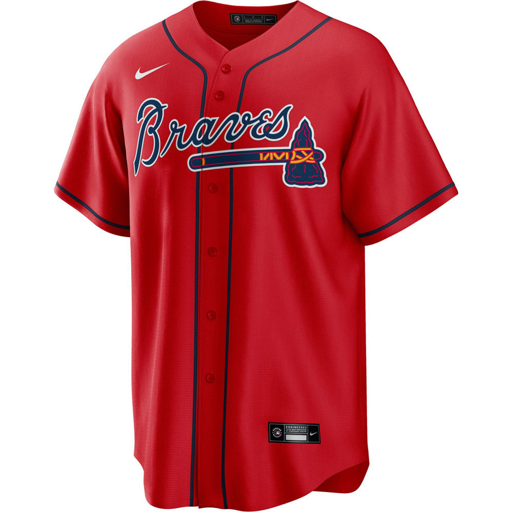 Men's Atlanta Braves Austin Riley Cool Base Replica Alternate Jersey - Red