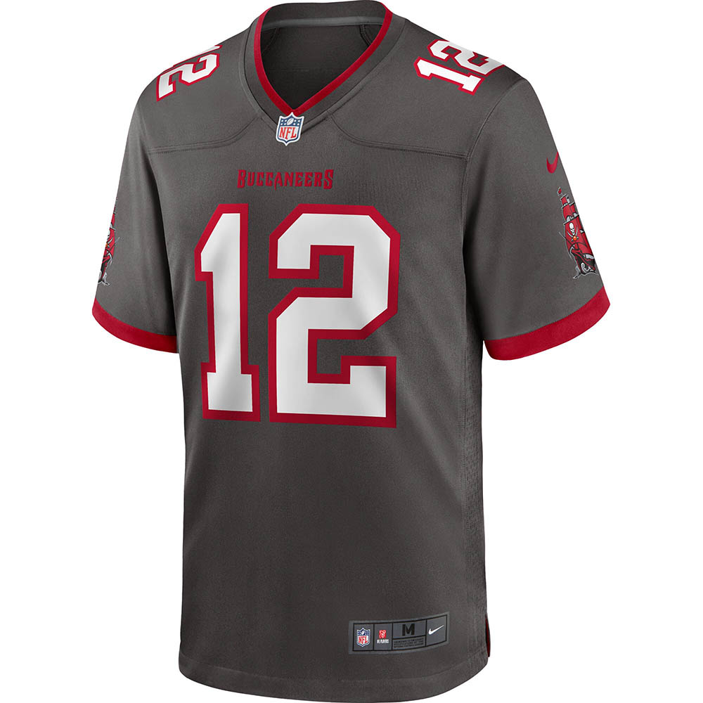 Men's Tampa Bay Buccaneers Tom Brady Alternate Game Jersey Pewter
