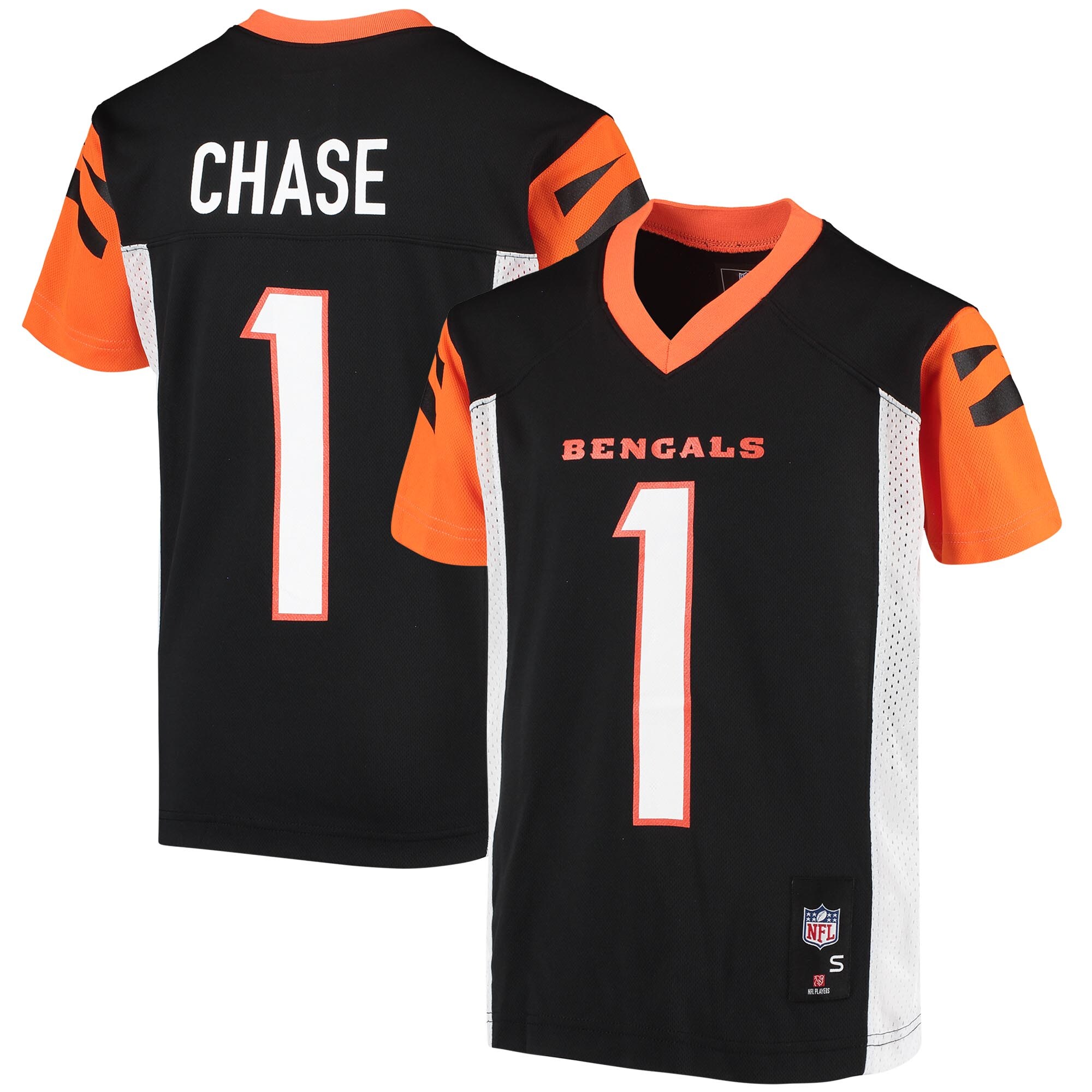 Ja'Marr Chase Cincinnati Bengals Youth Replica Player Jersey - Black