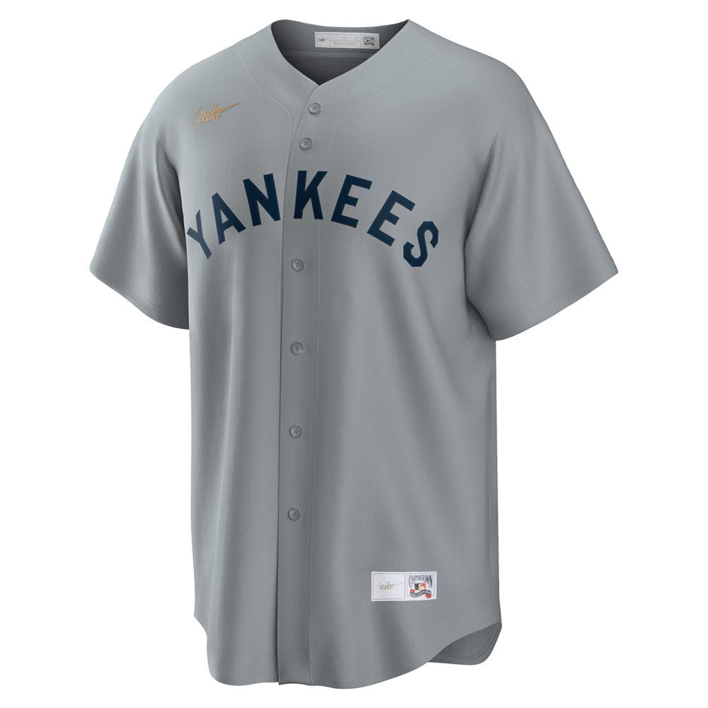 Men's New York Yankees Babe Ruth Road Cooperstown Collection Player Jersey - Gray
