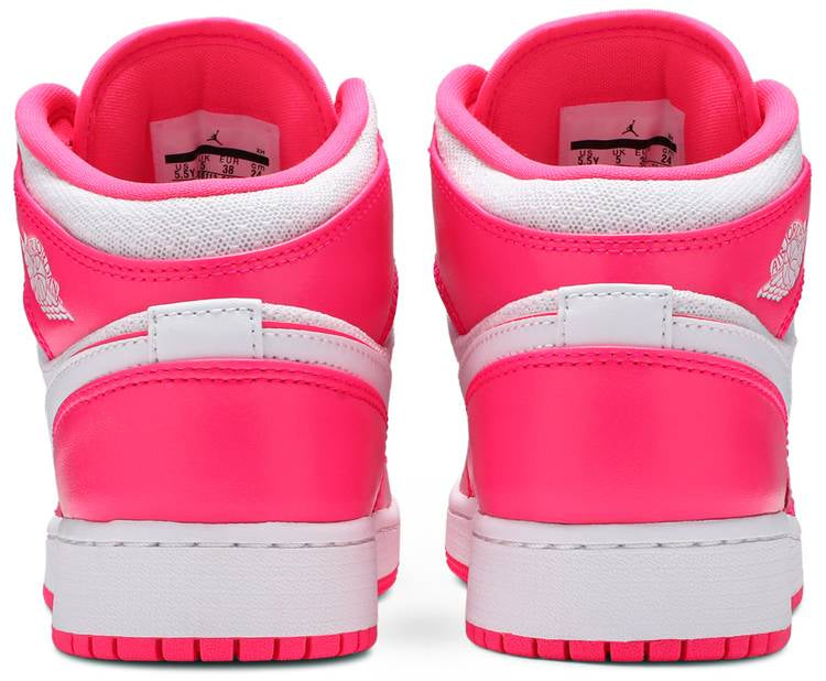 Jordan 1 Mid Hyper Pink White