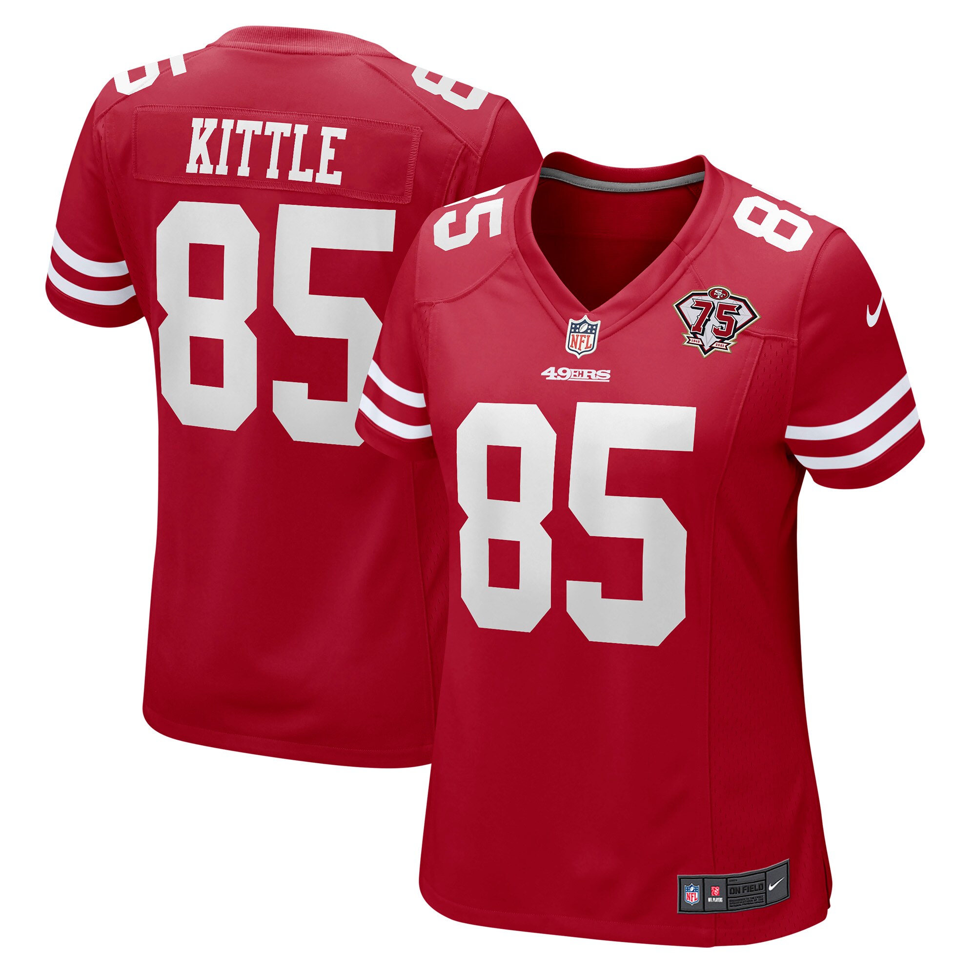 George Kittle San Francisco 49ers Nike Women's 85th Anniversary Game Player Jersey - Scarlet
