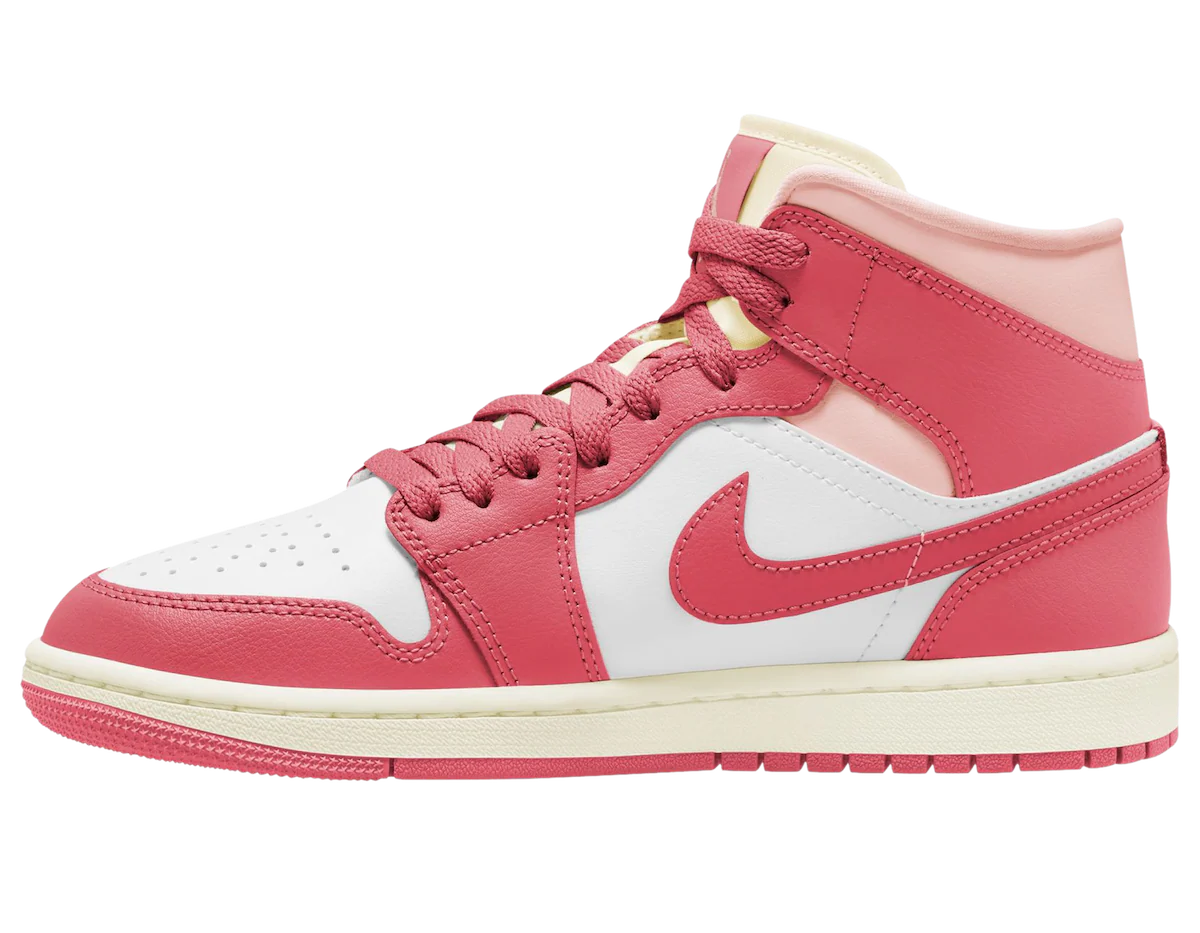 (Women's) Air Jordan 1 Mid Strawberries and Cream BQ6472-186