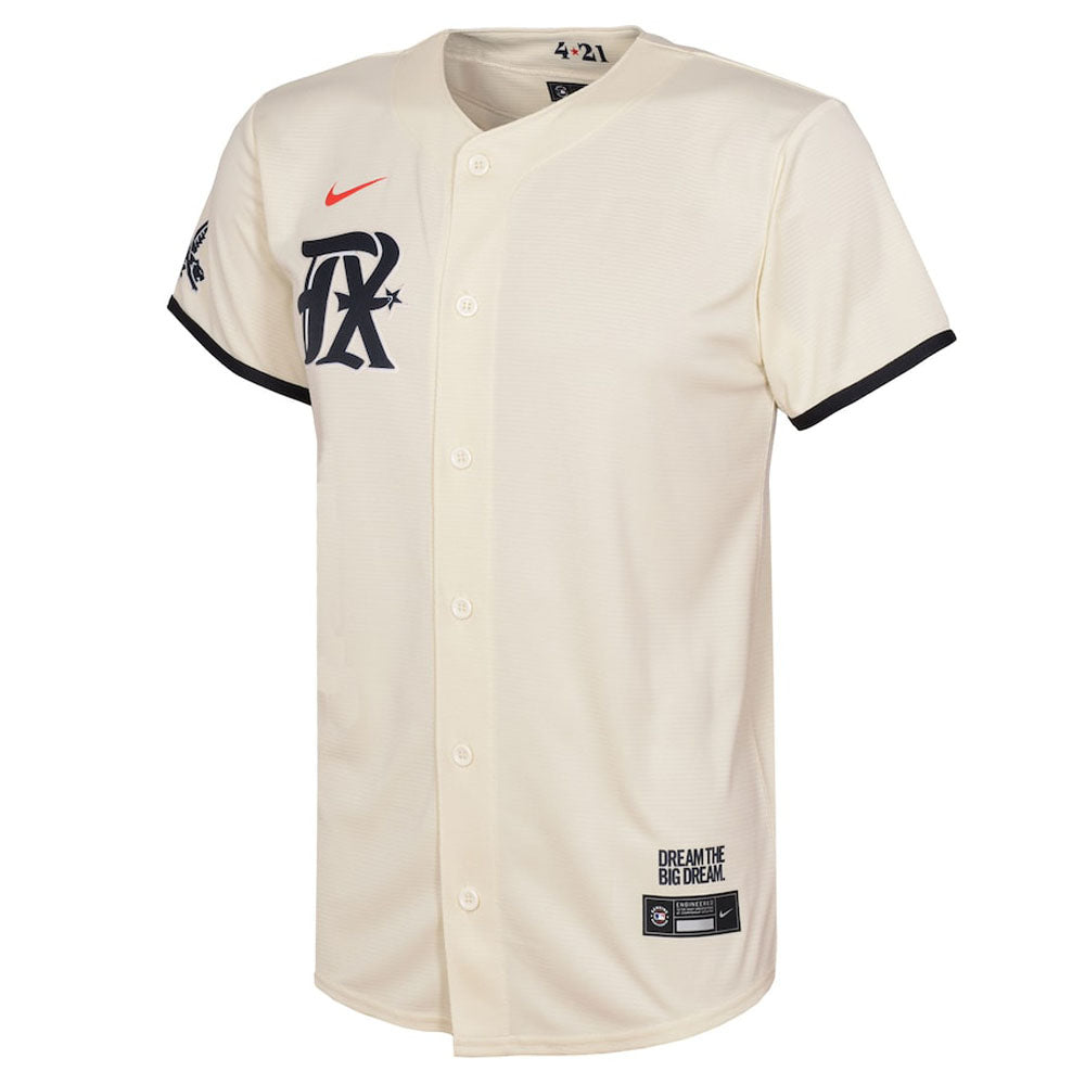 Youth Texas Rangers Corey Seager 2023 City Connect Replica Jersey - Cream