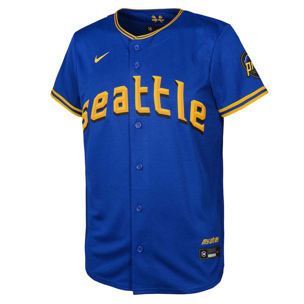 Youth Seattle Mariners Julio Rodriguez 2023 City Connect Replica Jersey - Royal