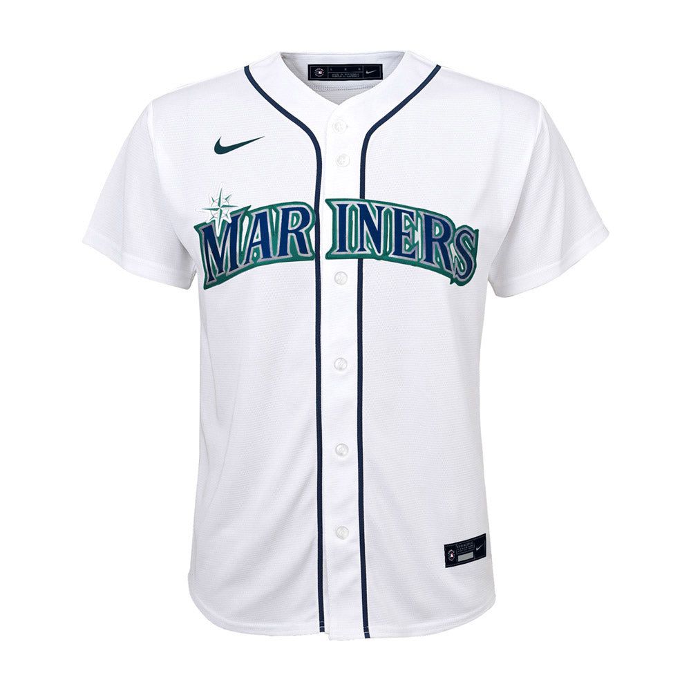 Youth Seattle Mariners Julio Rodriguez Cool Base Replica Home Jersey - White