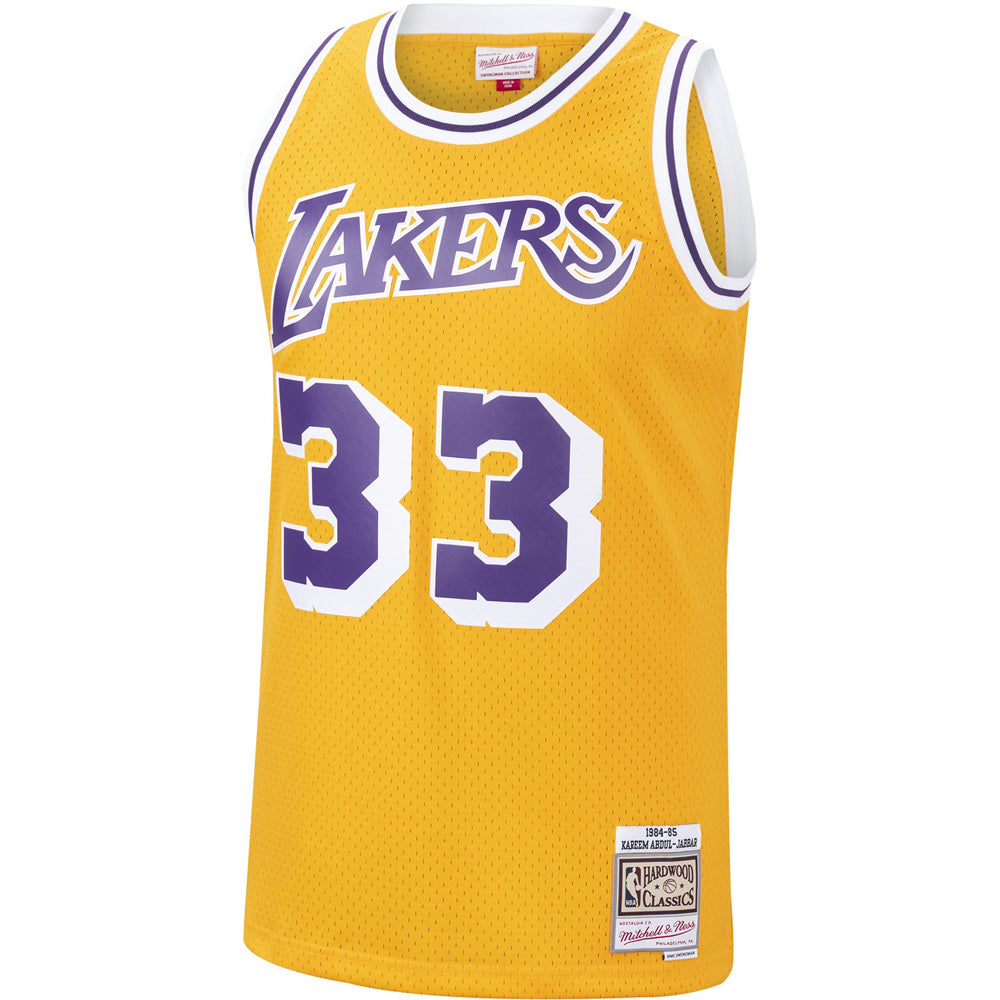 Youth Los Angeles Lakers Kareem Abdul-Jabbar 1984-85 Hardwood Classic Jersey - Gold
