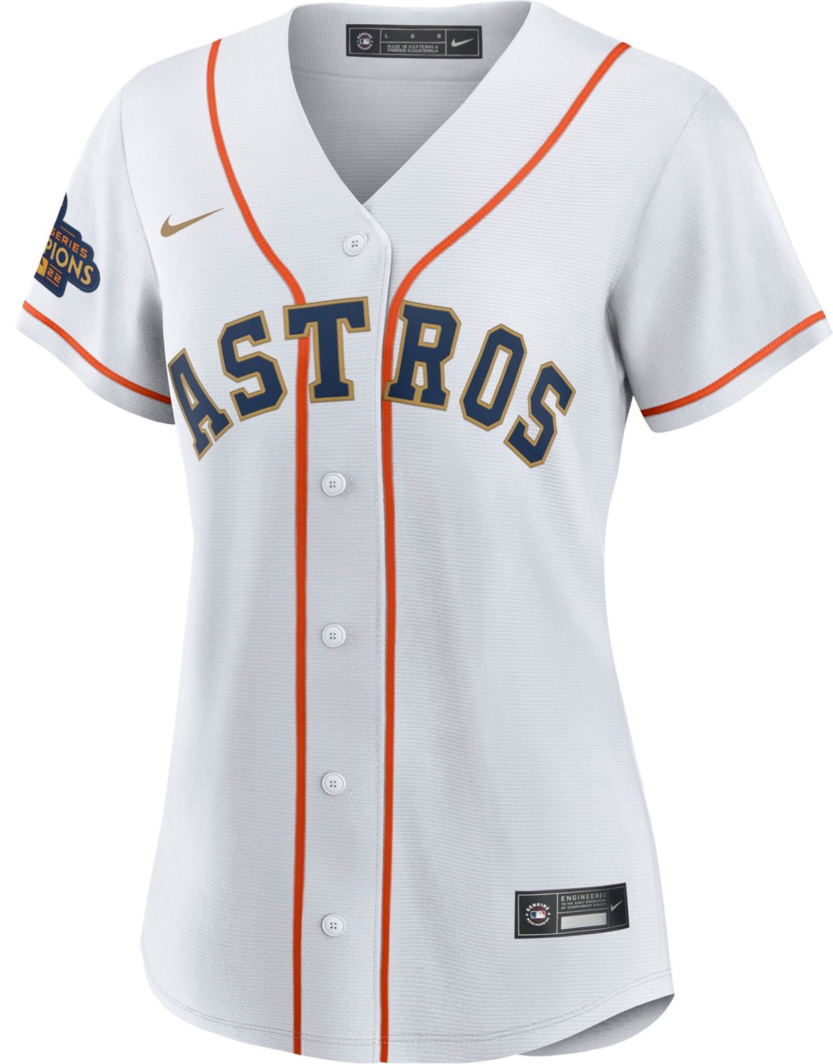 Nike Women's Houston Astros Gold Jose Altuve Replica Jersey
