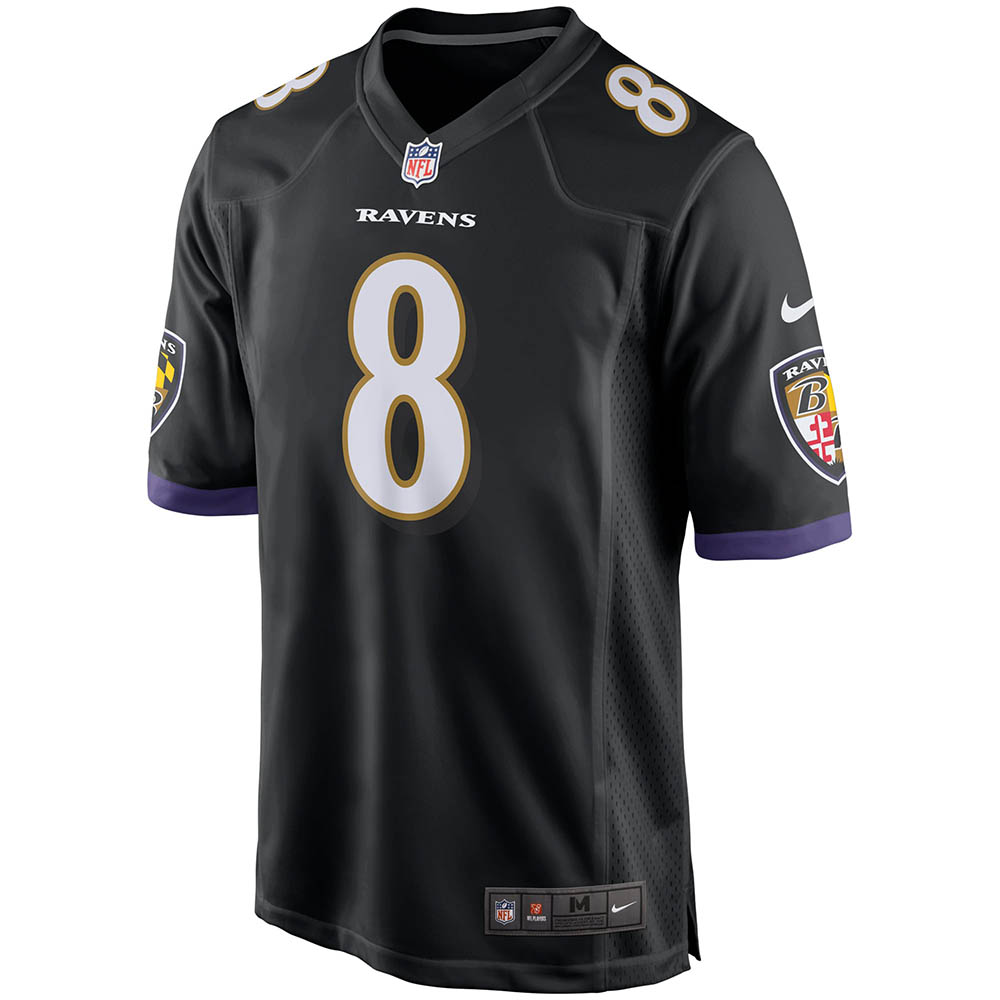 Men's Baltimore Ravens Lamar Jackson Game Jersey Black