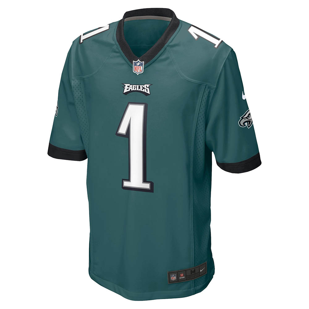 Men's Philadelphia Eagles Jalen Hurts Team Game Jersey Midnight Green