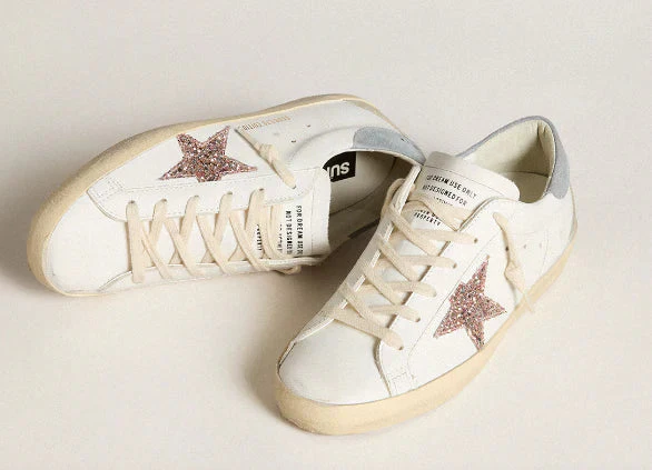 Super-Star LTD with multicolor glitter star and suede heel tab