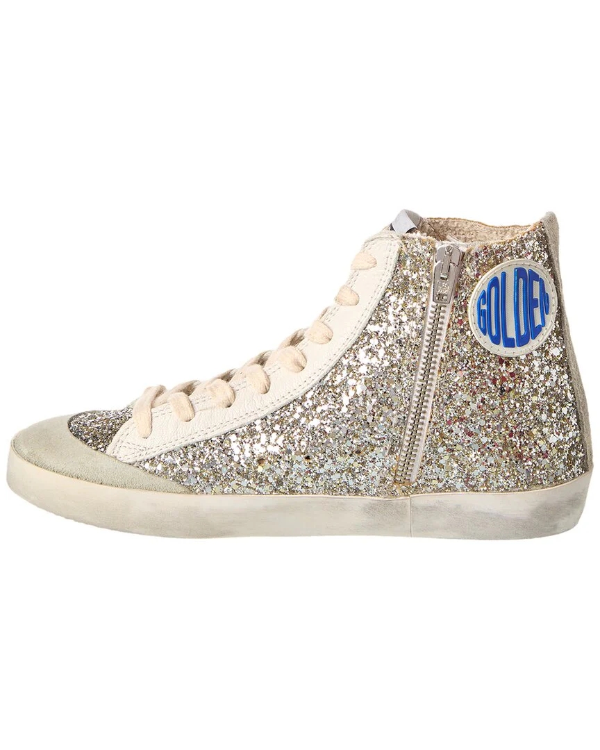 Golden Goose Francy Penstar Glitter & Leather Sneaker