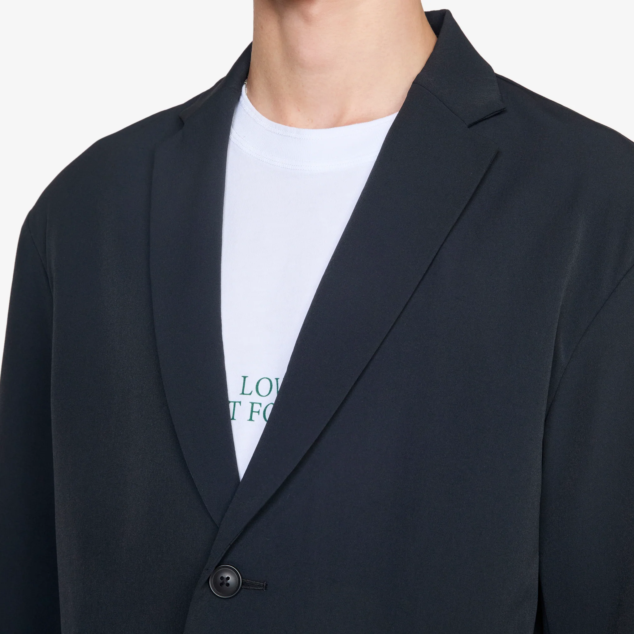 Grey Single Jacket Black