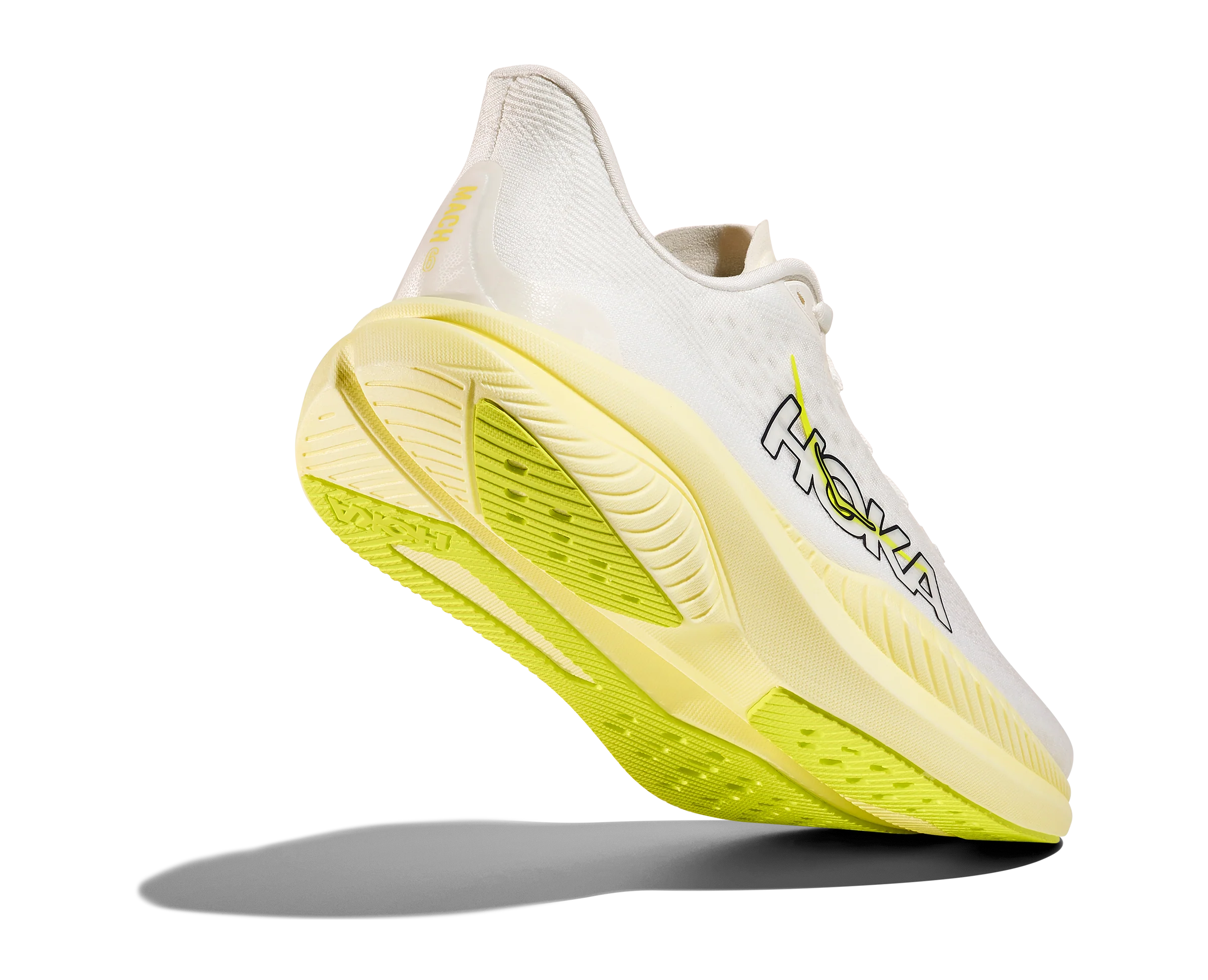 WOMEN'S HOKA MACH 6 | WHITE | NEON HOKA CITRUS