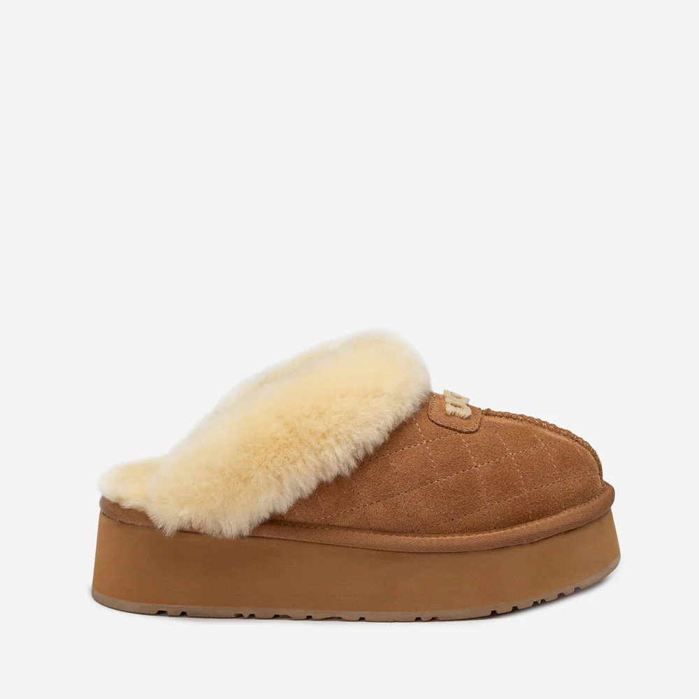 Ugg Coquette Matelassé Logo Platform Slipper (Detachable Feature)