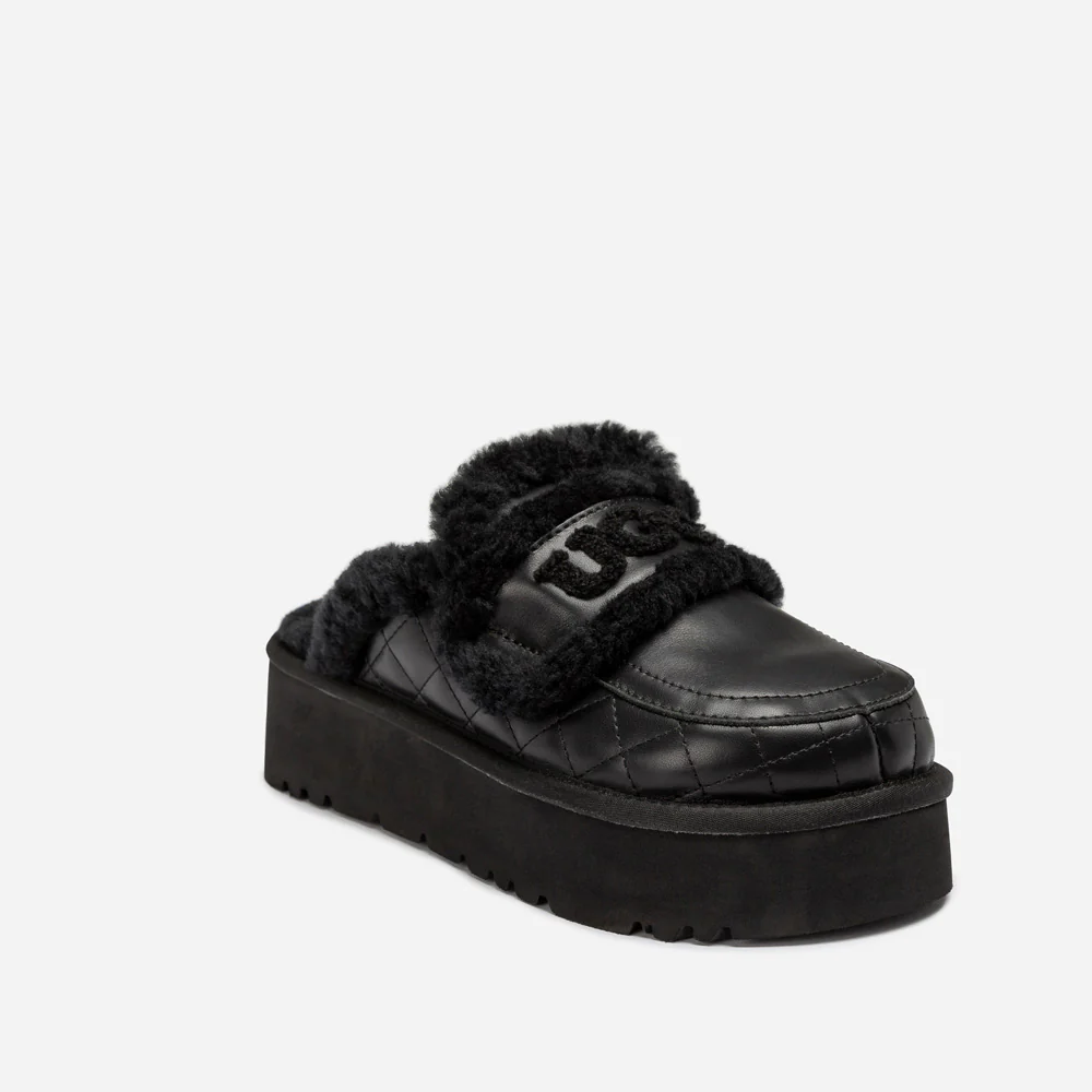 Ugg Violet Matelasse Shearling Platform Slipper