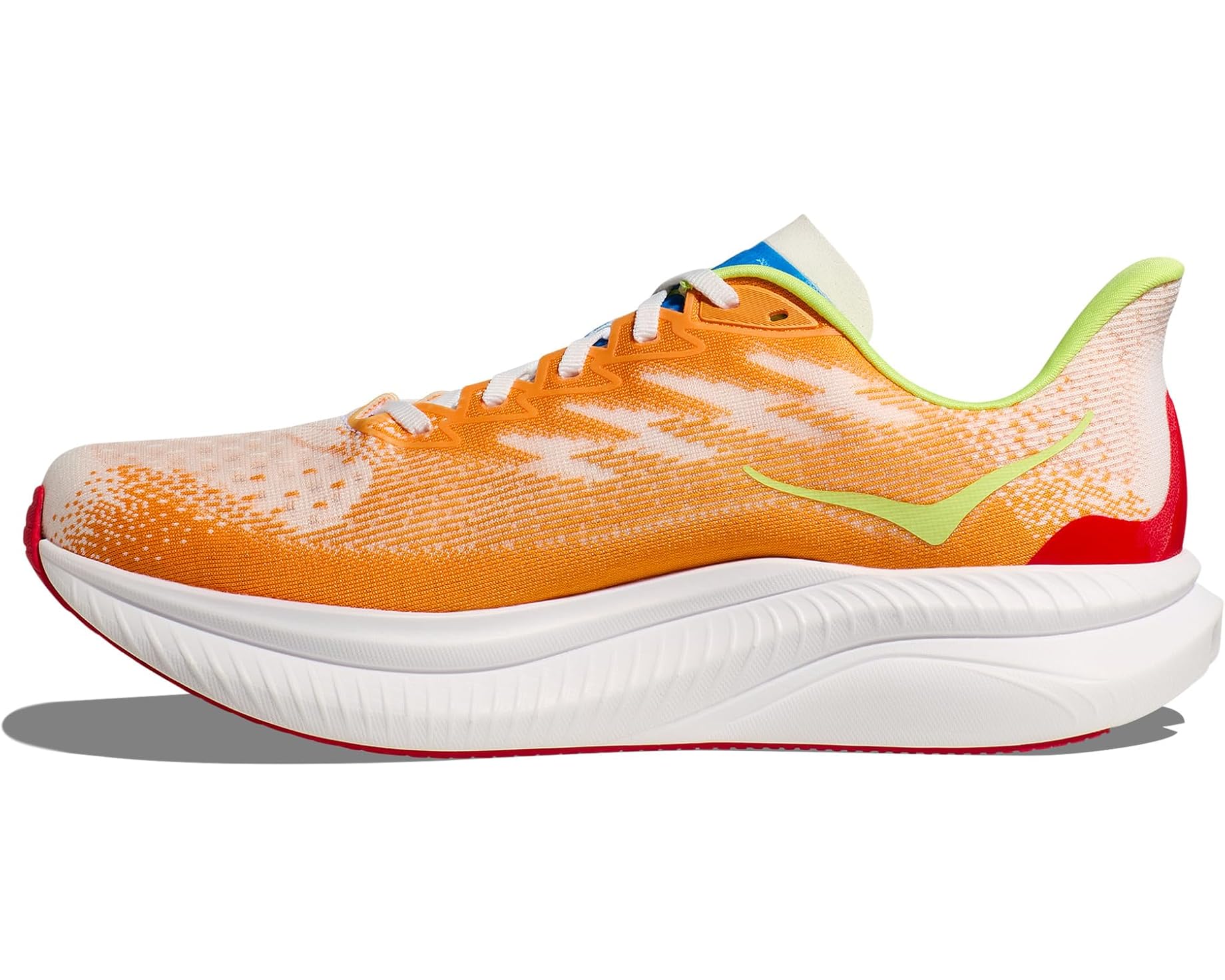 MEN'S HOKA MACH 6 | WHITE / SOLAR FLARE