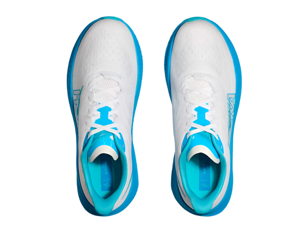 MEN'S HOKA MACH 6 | WHITE / SKYWARD BLUE