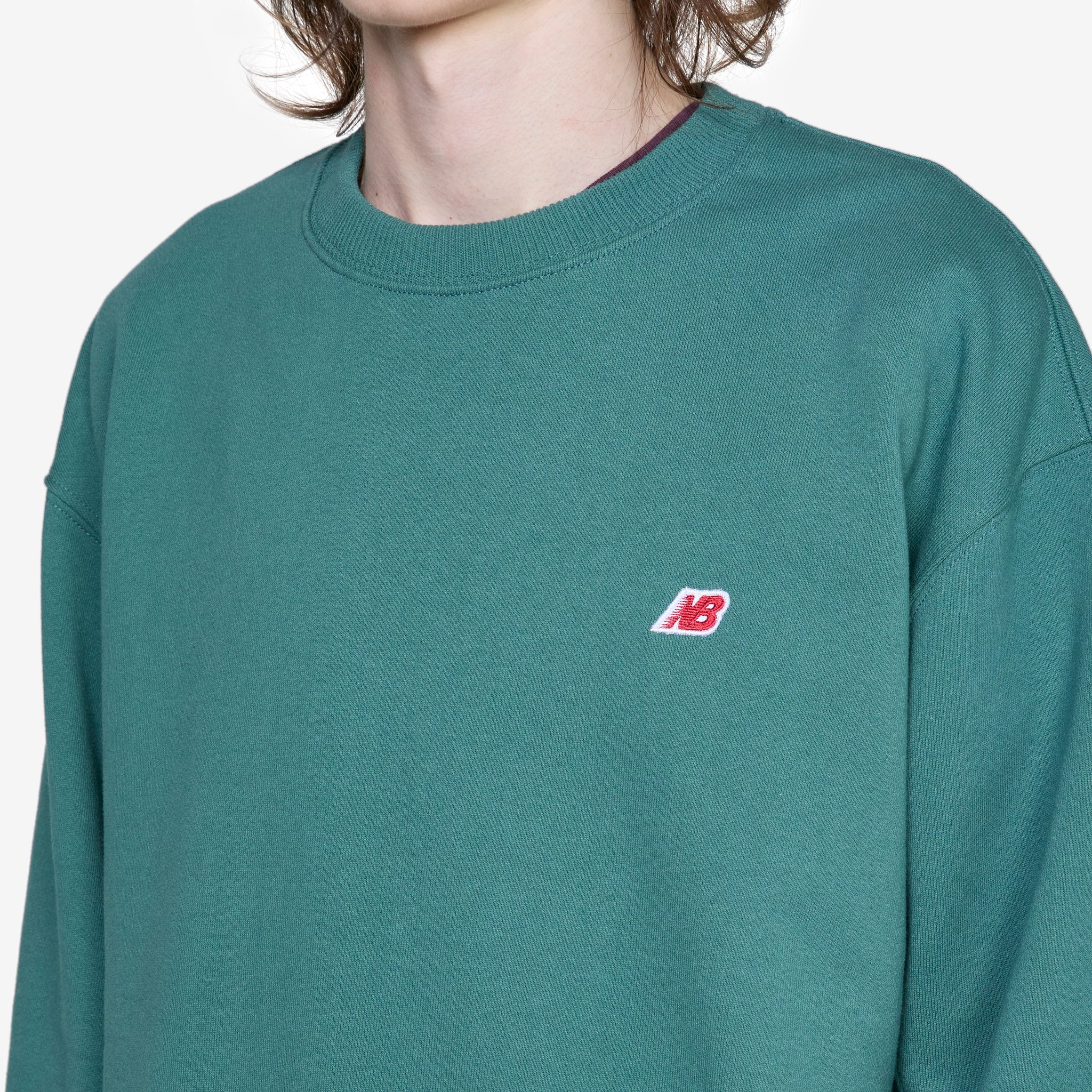 Made in USA Core Crewneck Sweatshirt New Spruce Heather