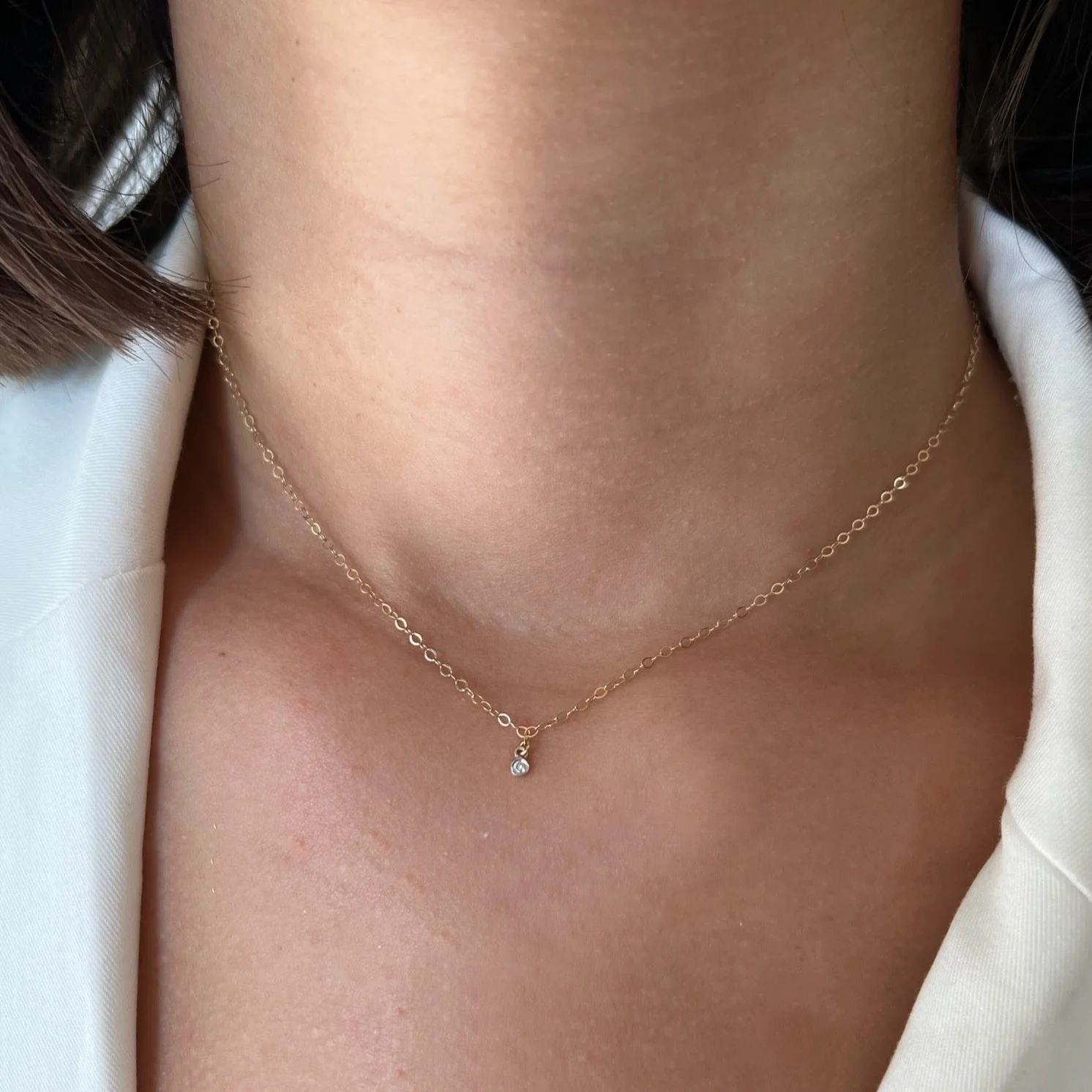 The Royals Solid Gold CZ Necklace