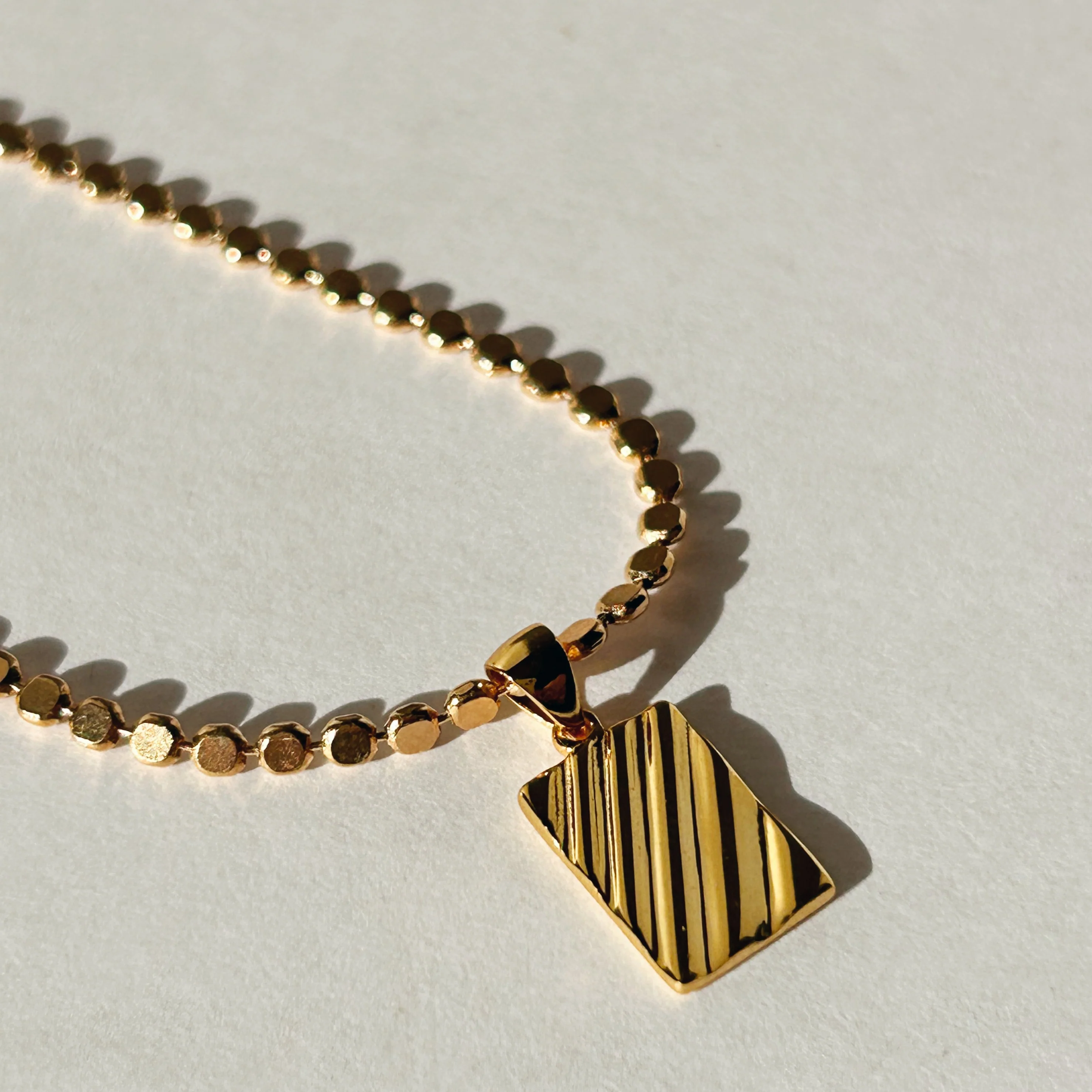Richie Rectangle Textured Necklace