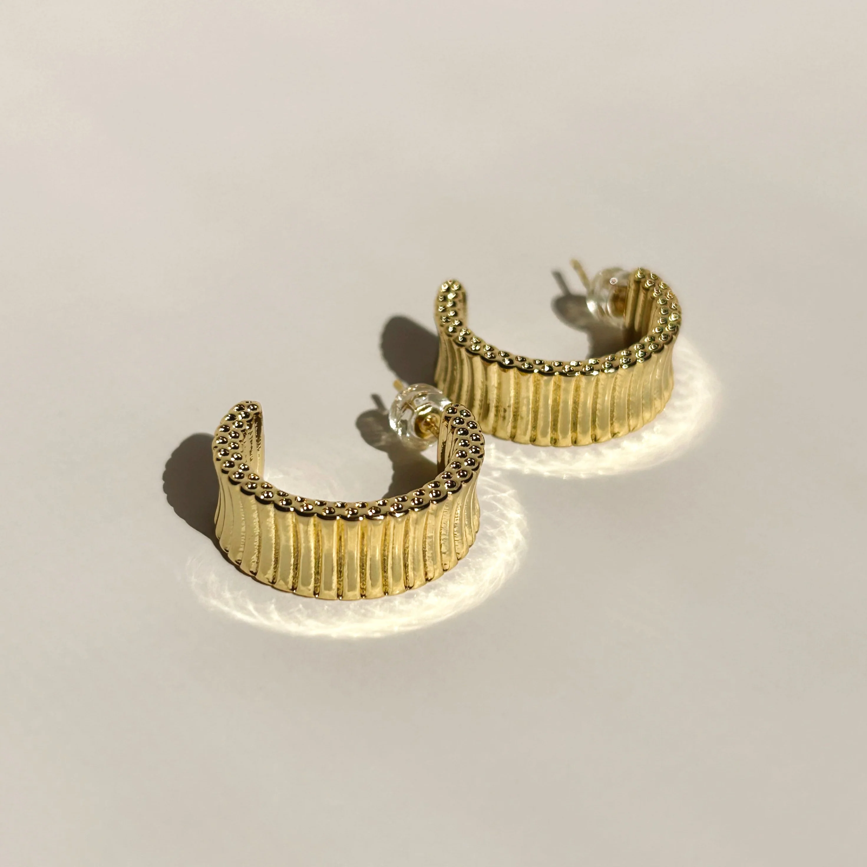 Maiori Textured Hoops