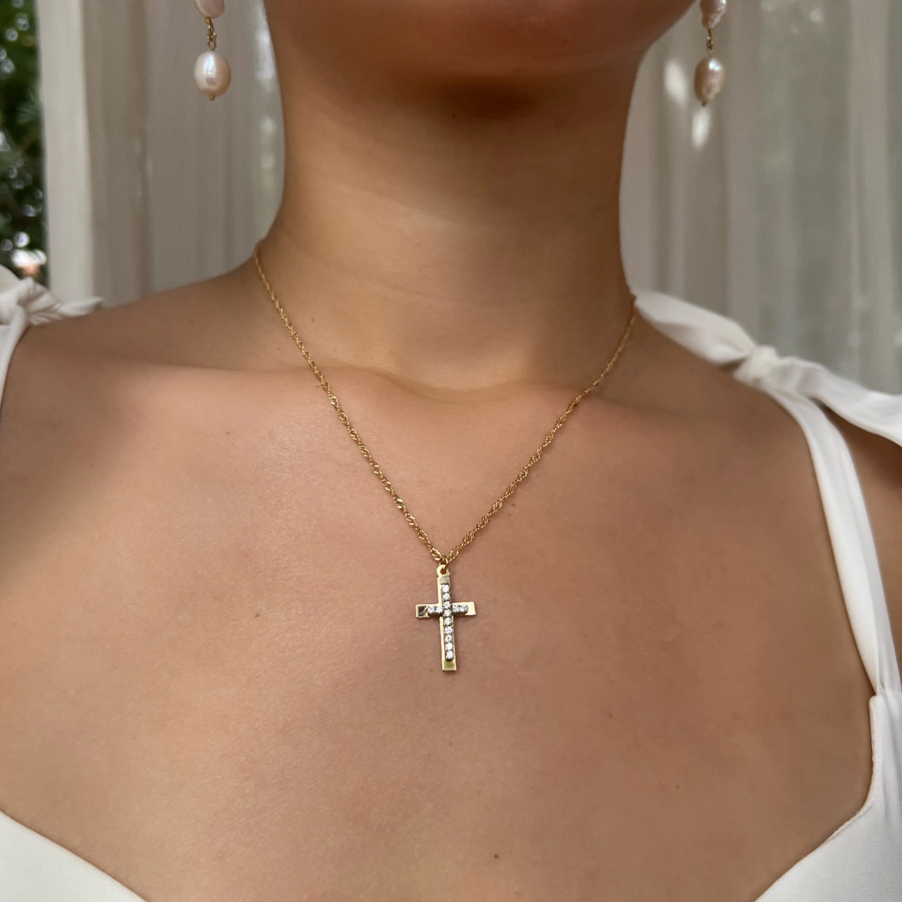 Saving Grace CZ Cross Necklace