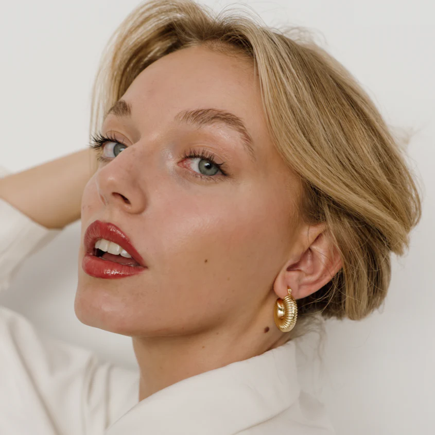 Antoinette Textured Hoops