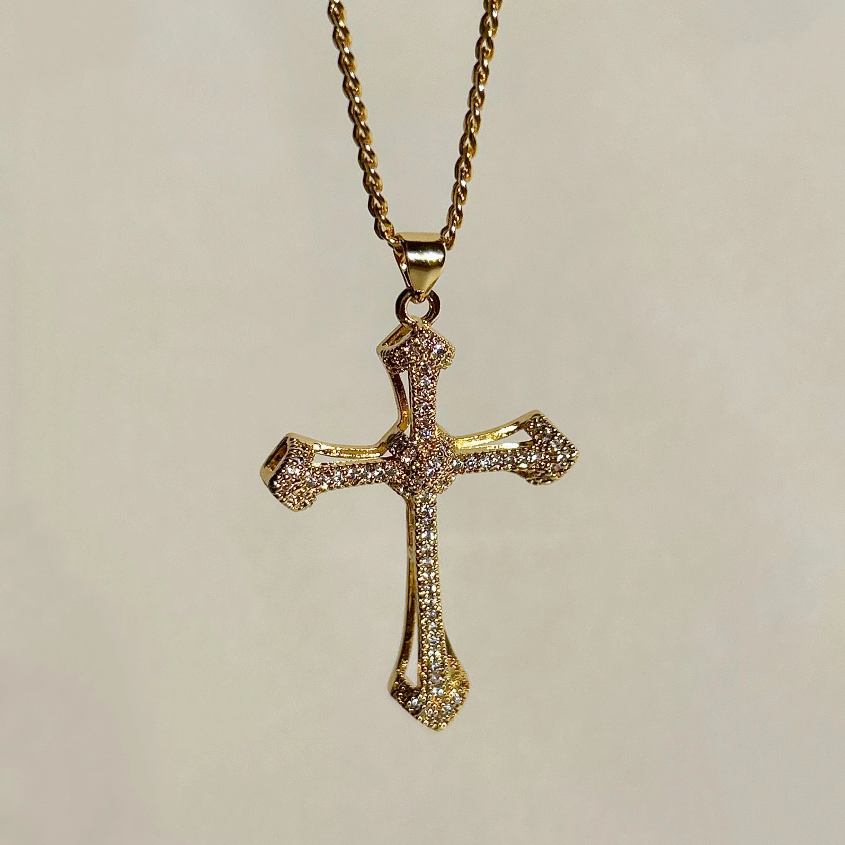 Heritage CZ Cross Necklace
