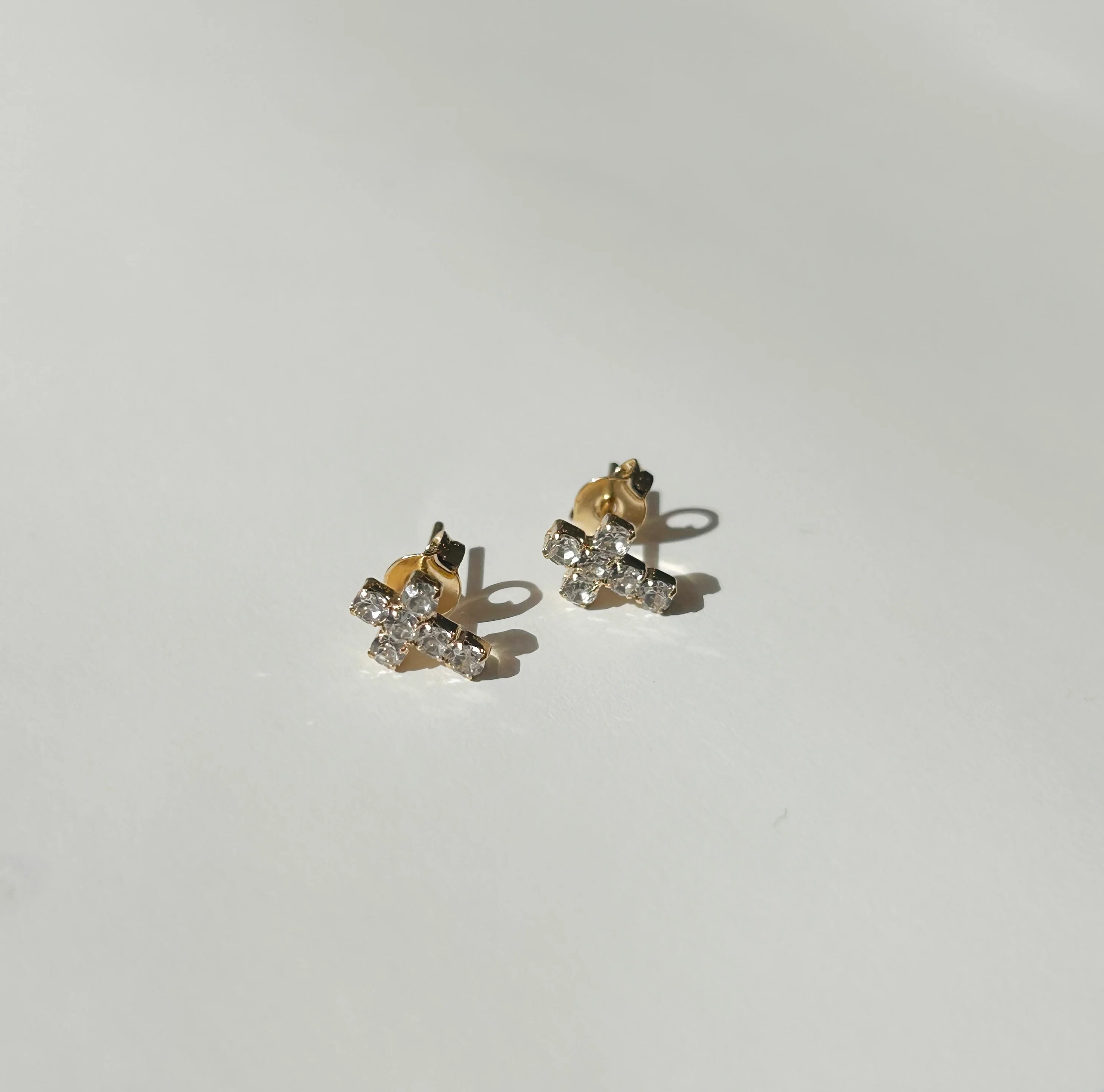 Holy Spirit Cross Studs Earrings