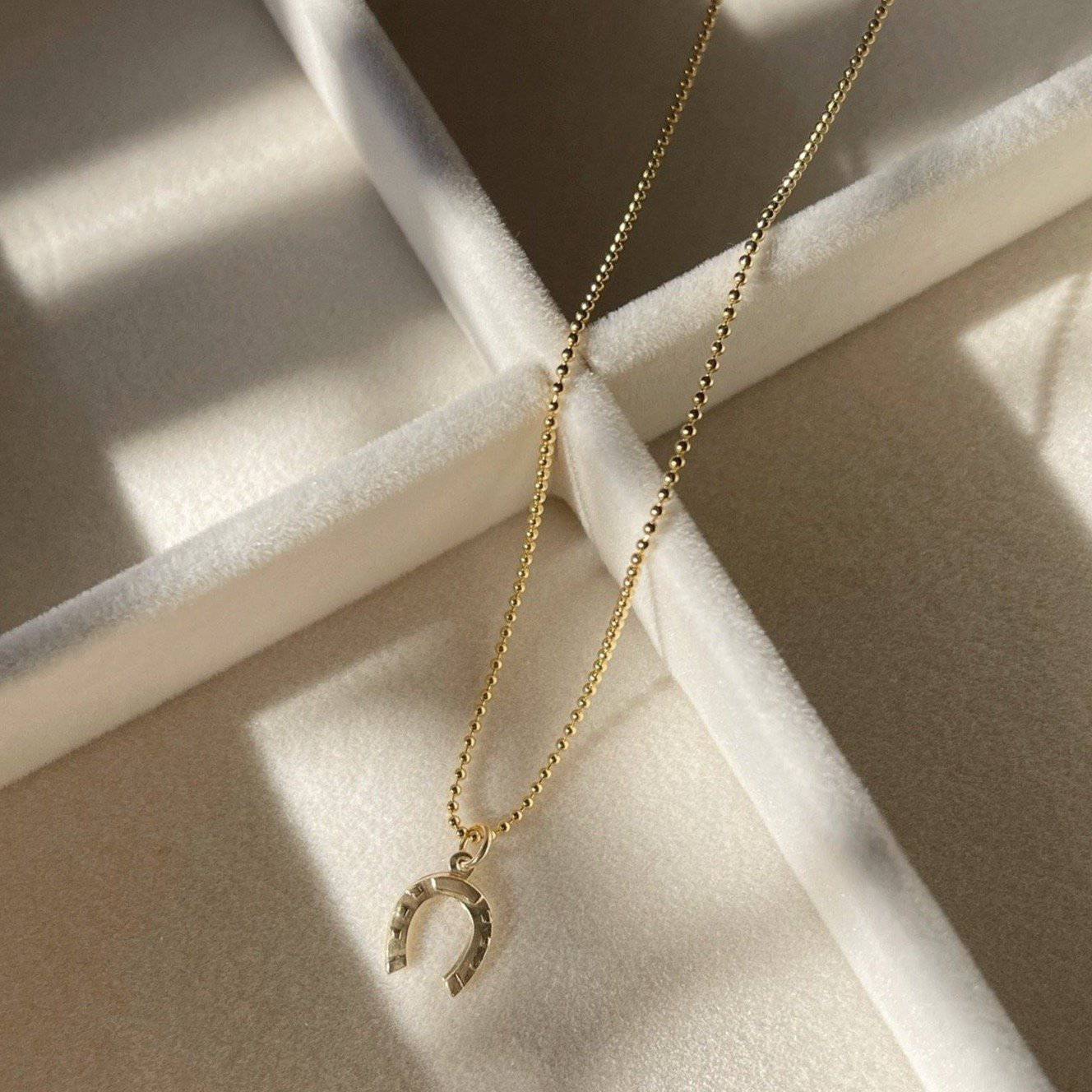 Giddy Up Horseshoe Pendant Necklace