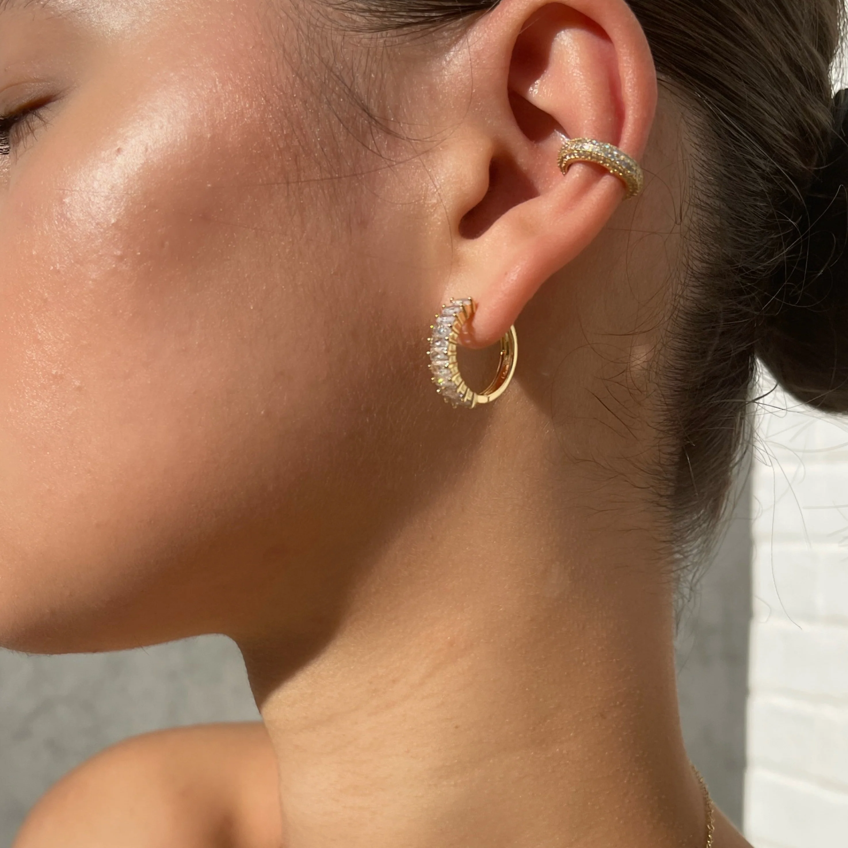 Rox CZ Hoop Earrings