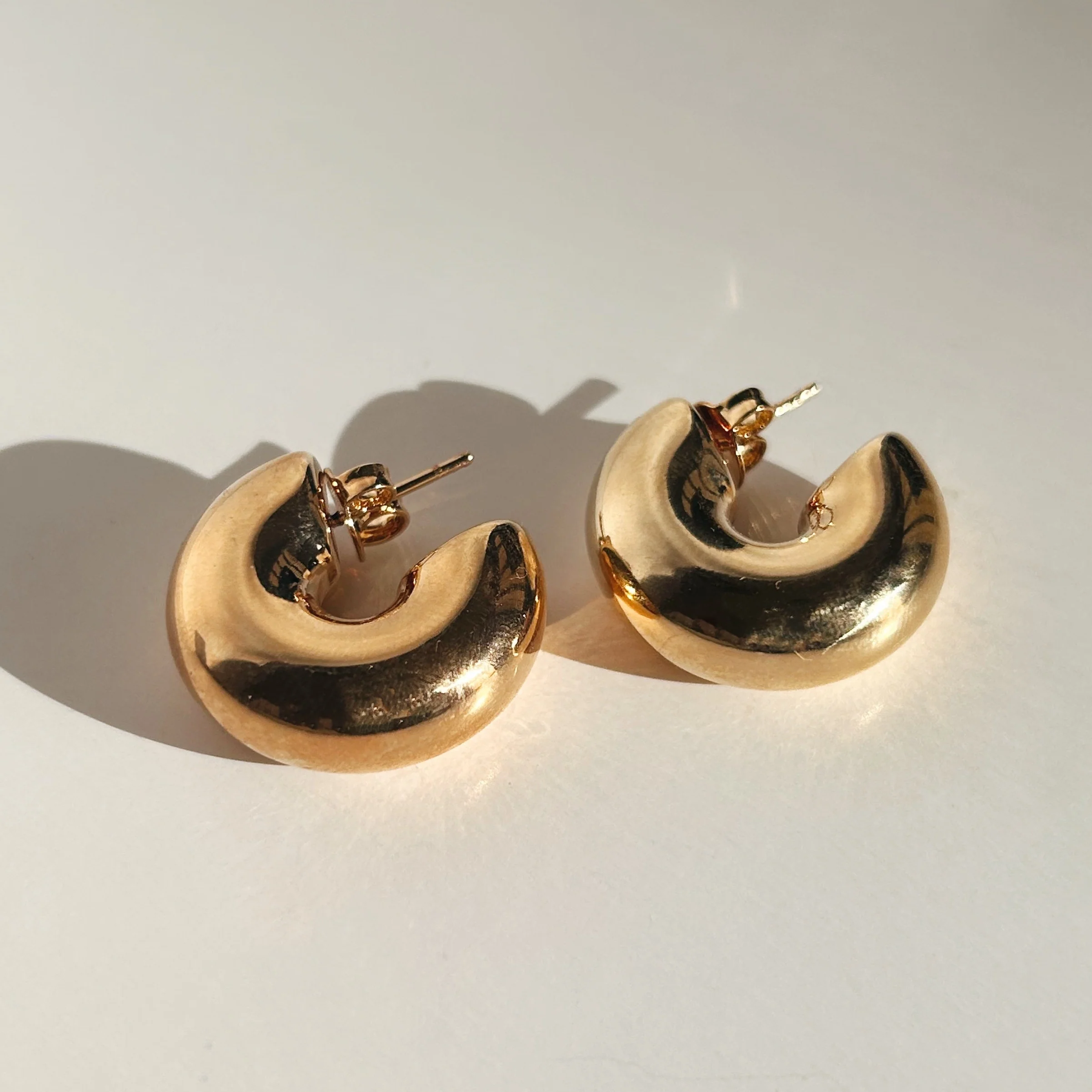 Marlowe Chunky Gold Hoops