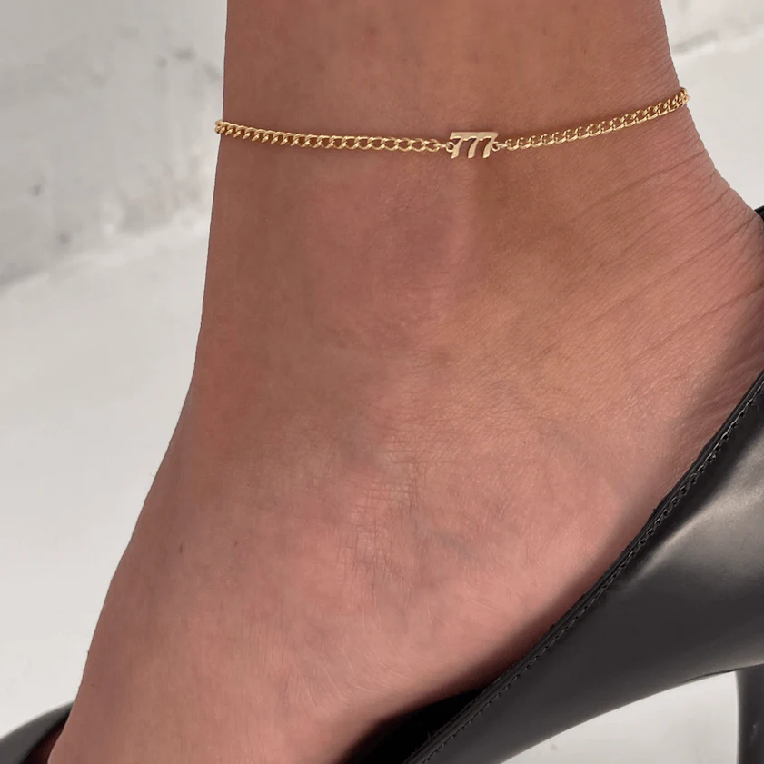 Spiritual Feels Angel Number Anklet