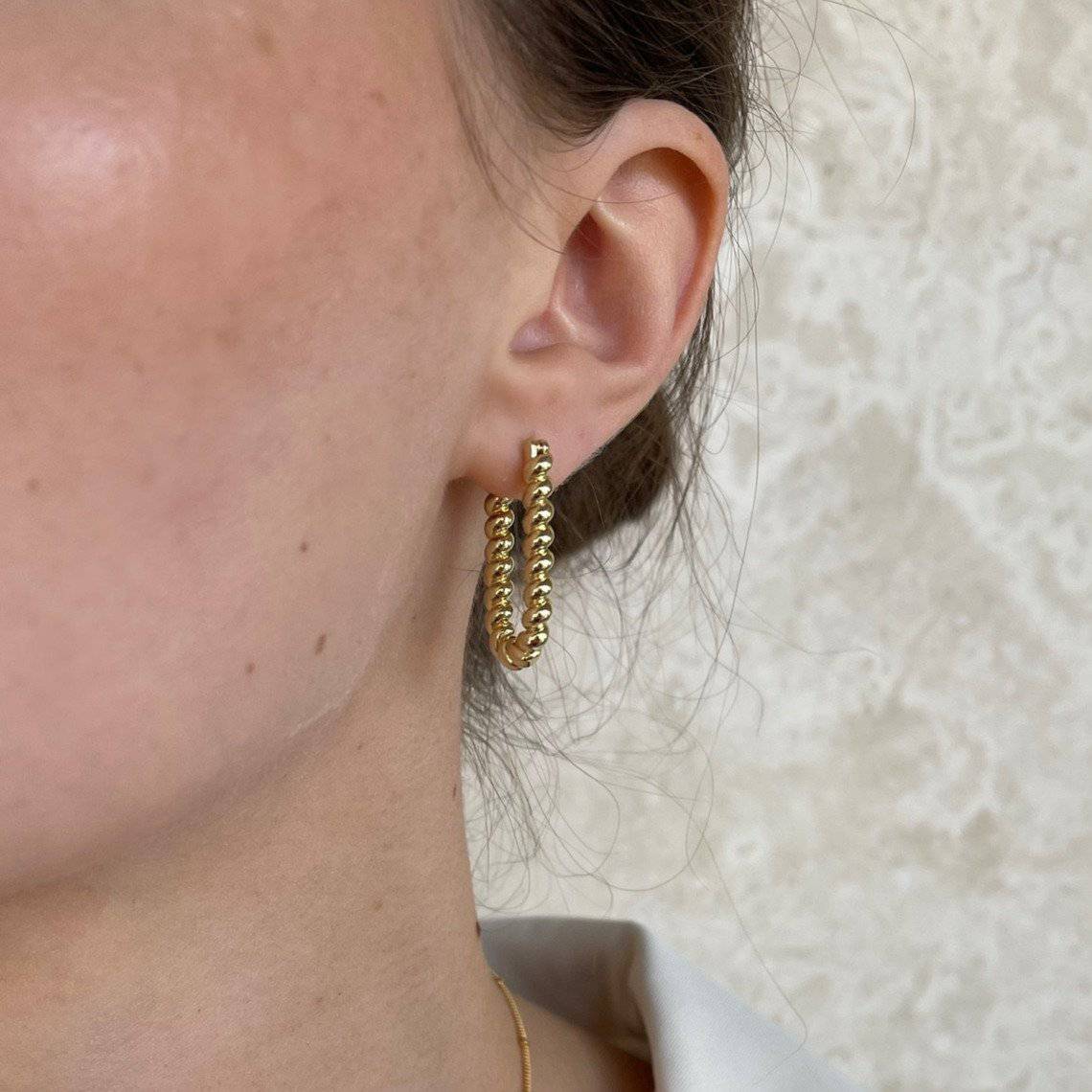 Milan Textured Gold Hoops