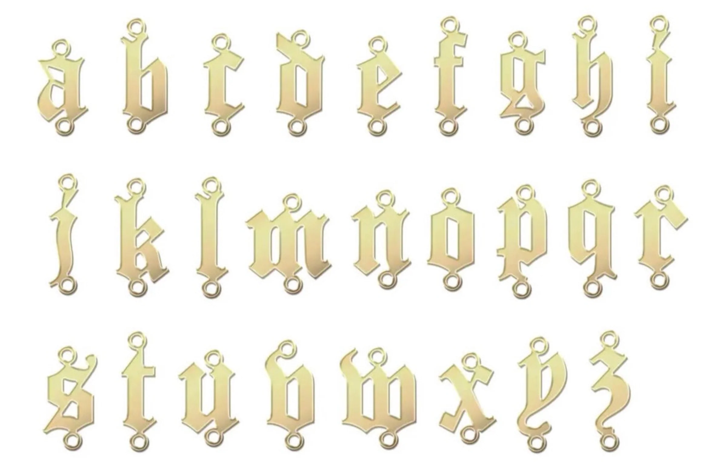 It Girl Gothic Initial Bracelet