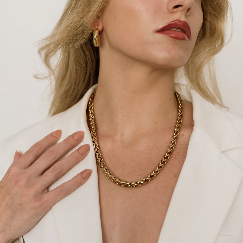 Generational Woven Heart Chain Necklace