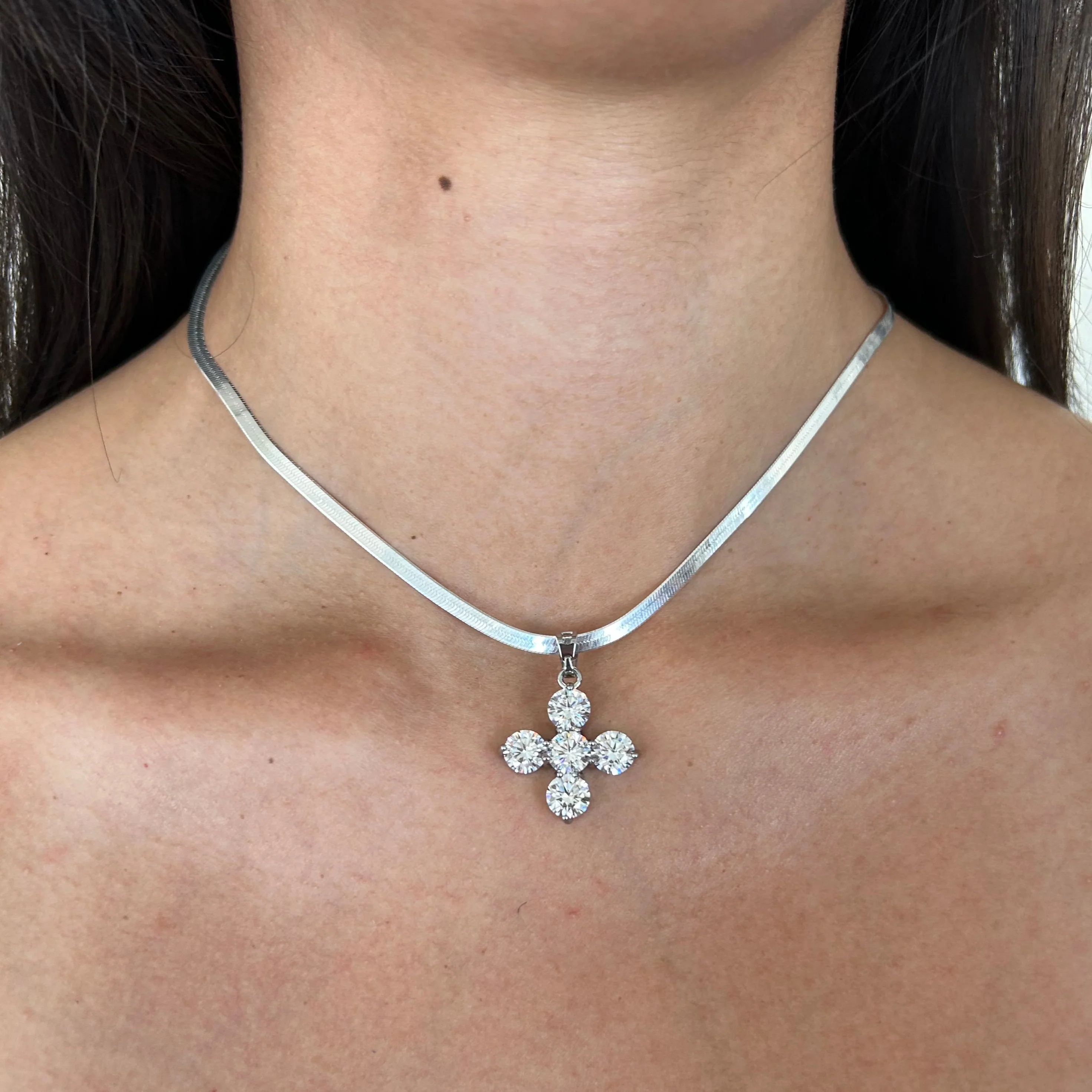 Roman Empire CZ Cross Necklace