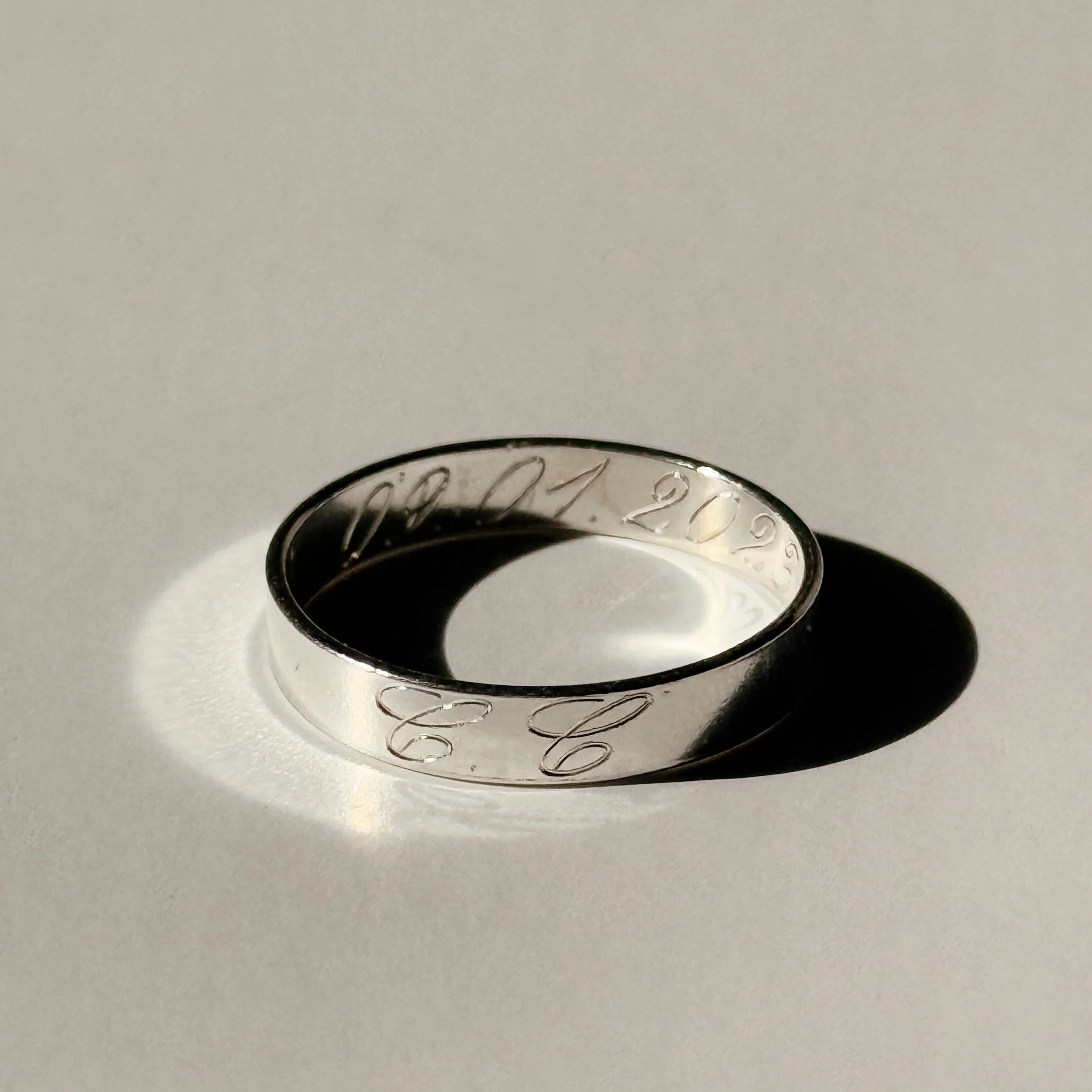 Silver Engraved Band Ring