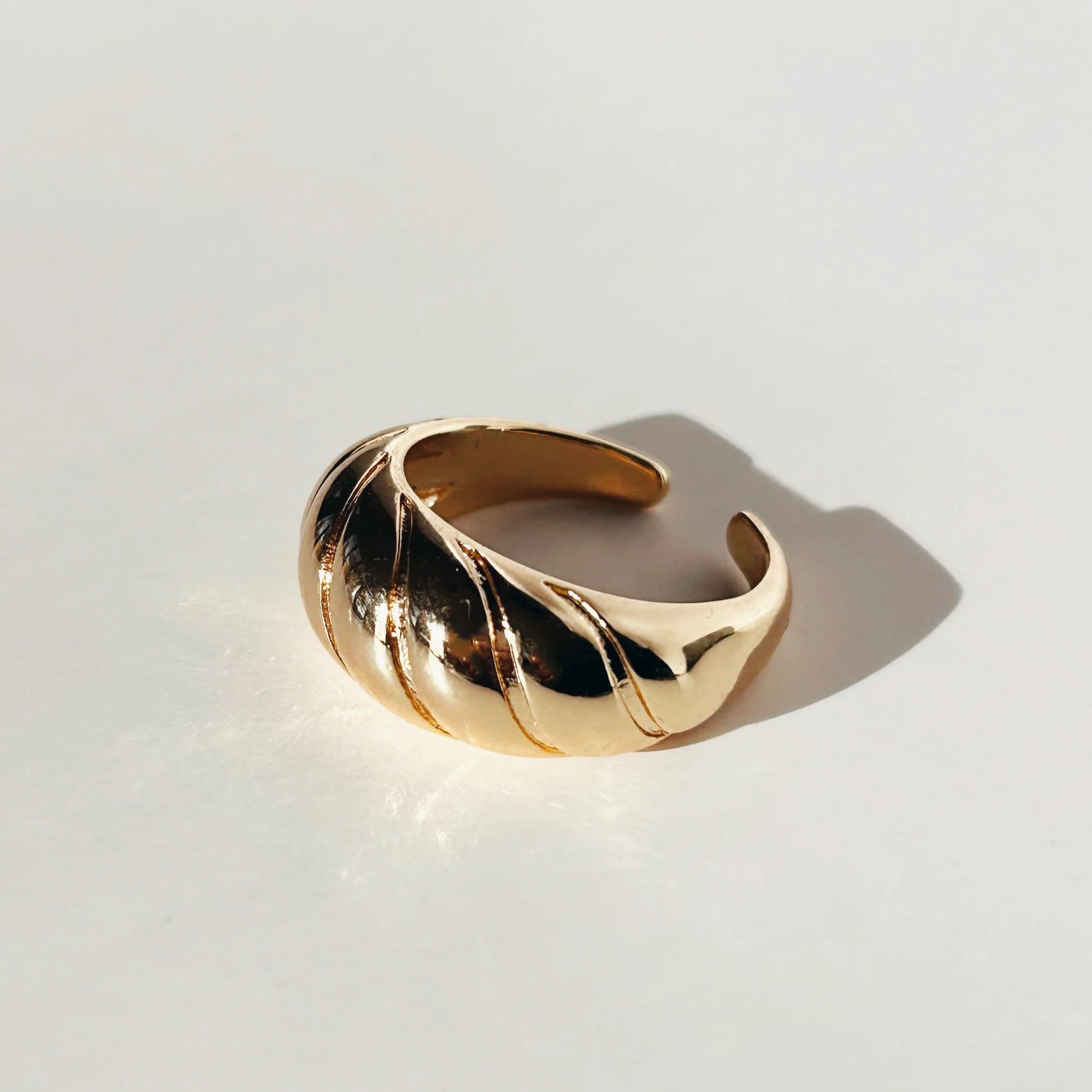 Luna Croissant Dome Ring